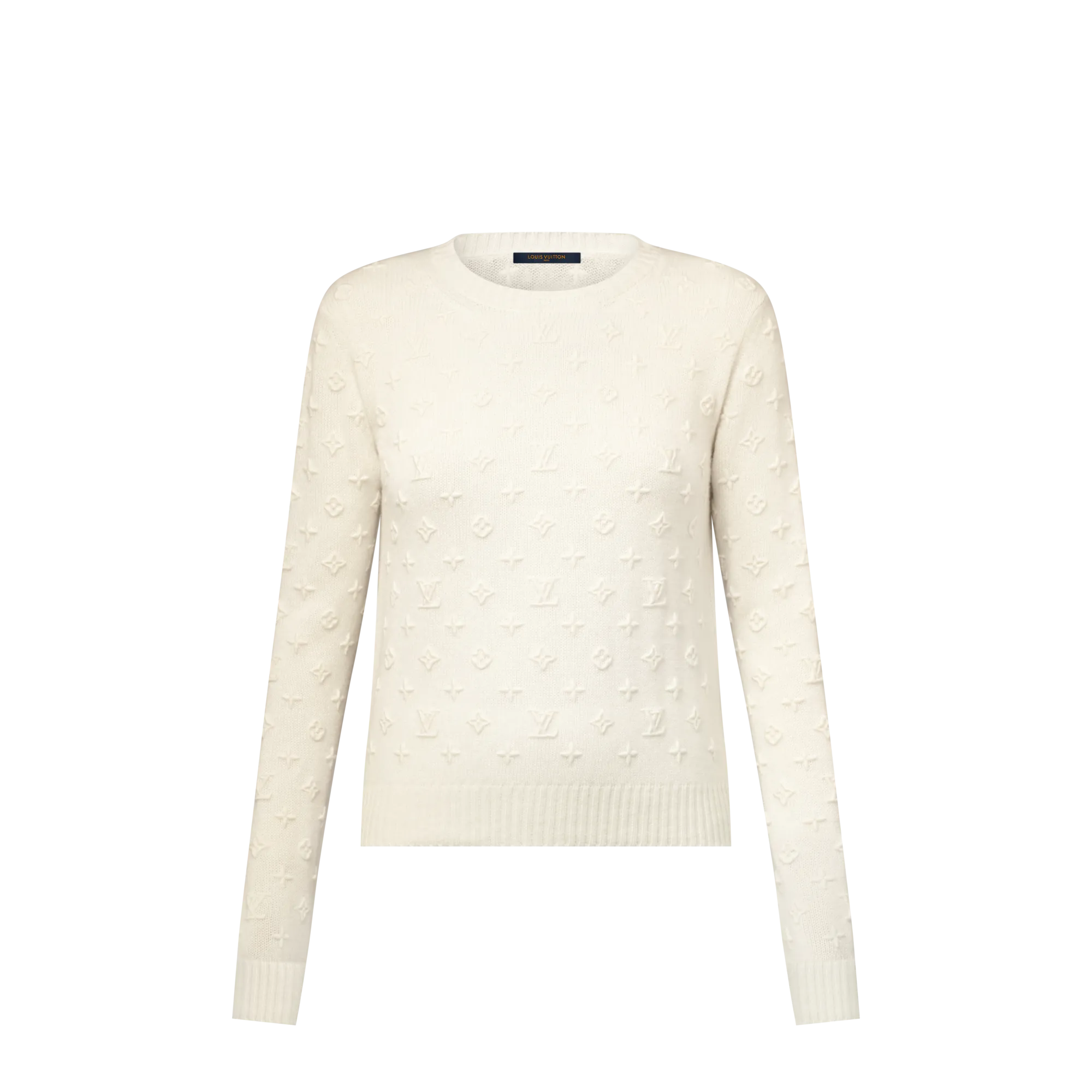Louis Vuitton 3D Monogram Knit Pullover - Women - Ready - to - Wear 1AHZ44 White