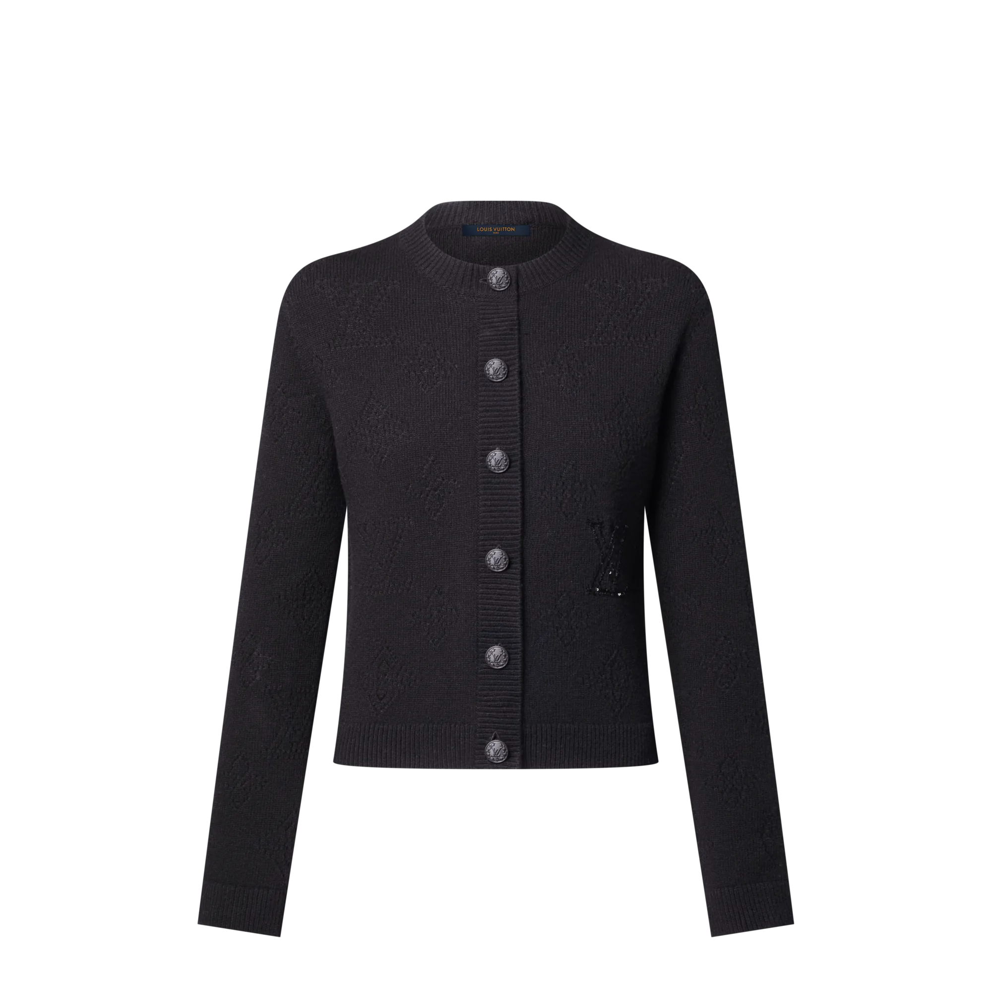 Louis Vuitton Mahina Knit Cardigan - Women - Ready-to-Wear 1AHZ84 Black Louis Vuitton Mahina Knit Cardigan - Women - Ready-to-Wear 1AHZ84 Black