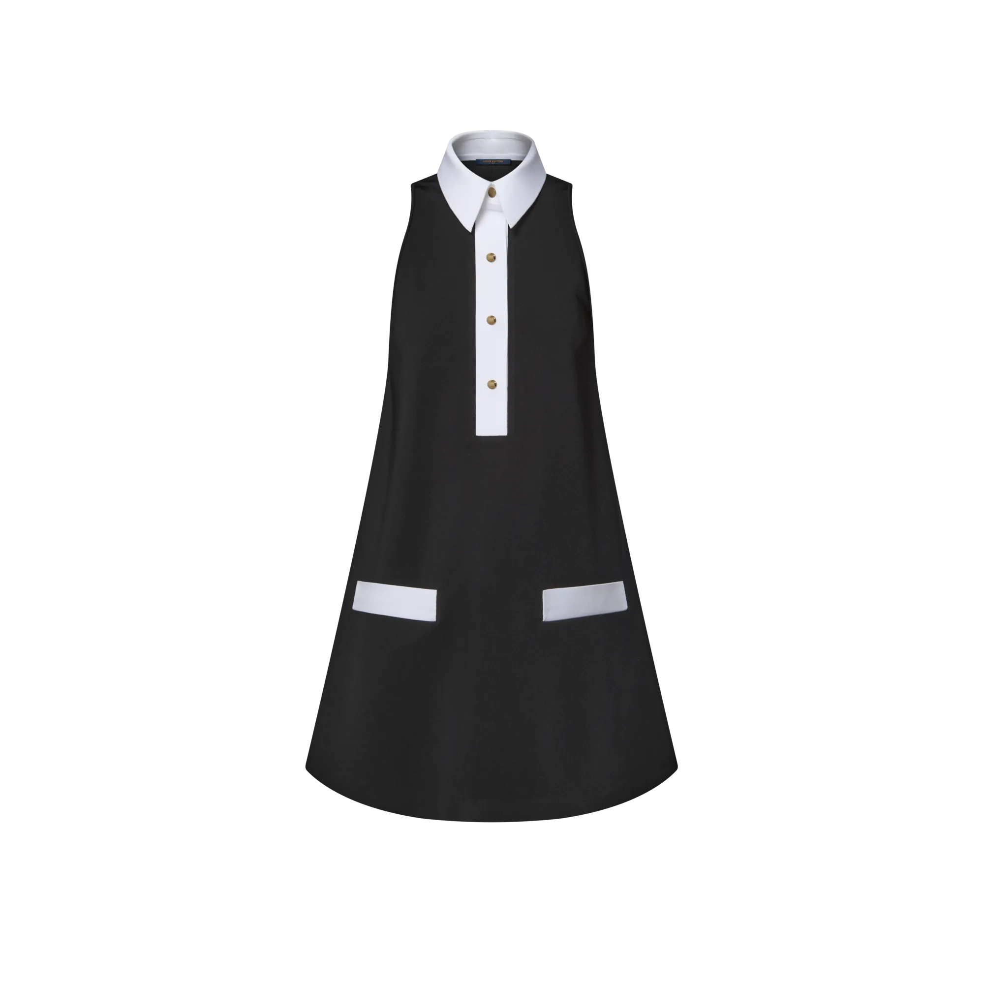 Louis Vuitton Technical Gabardine Polo Dress - Women - Ready - to - Wear 1AHZLK Black