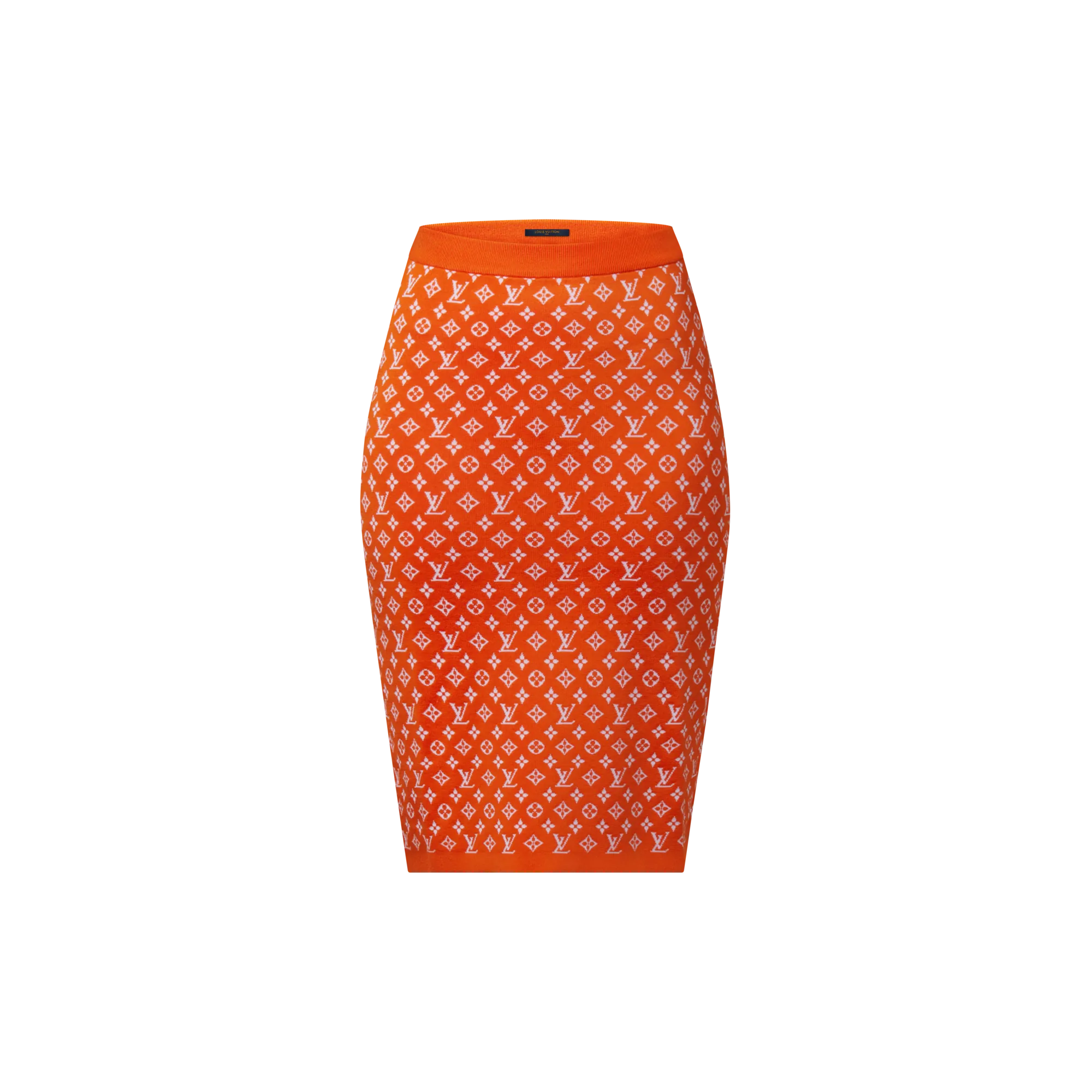 Louis Vuitton Monogram Jacquard Knit Skirt - Women - Ready - to - Wear 1AI749 Orange