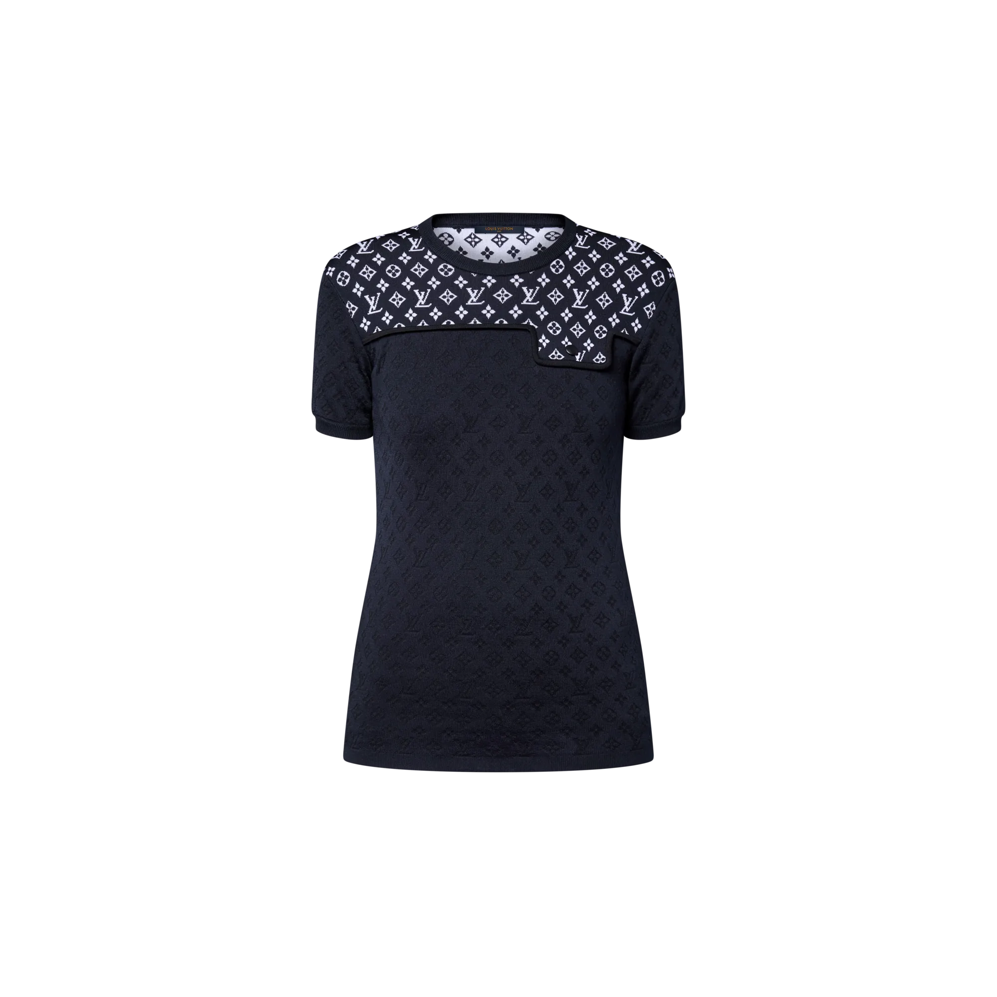 Louis Vuitton Monogram Jacquard Knit Top - Women - Ready - to - Wear 1AI773 Blue