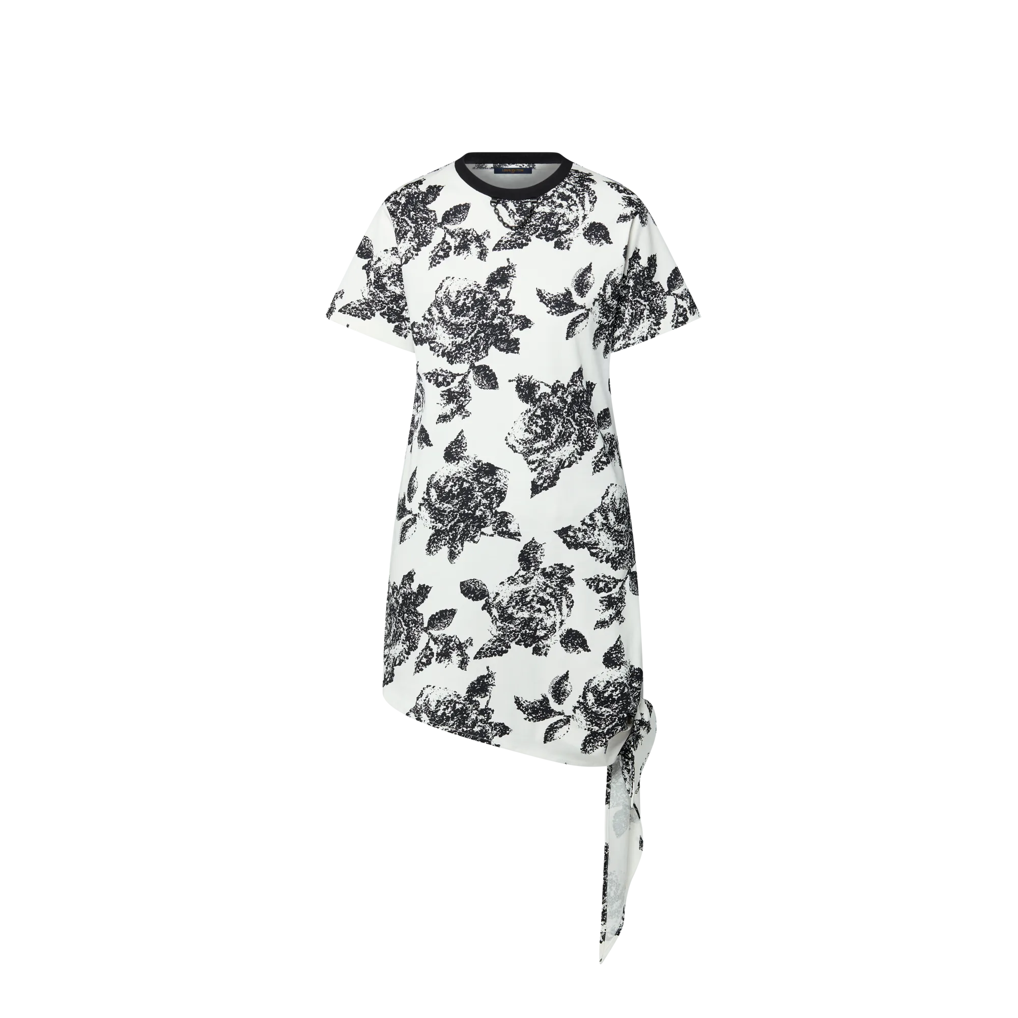 Louis Vuitton Floral Knotted T - Shirt Dress - Women - Ready - to - Wear 1AIAKV White