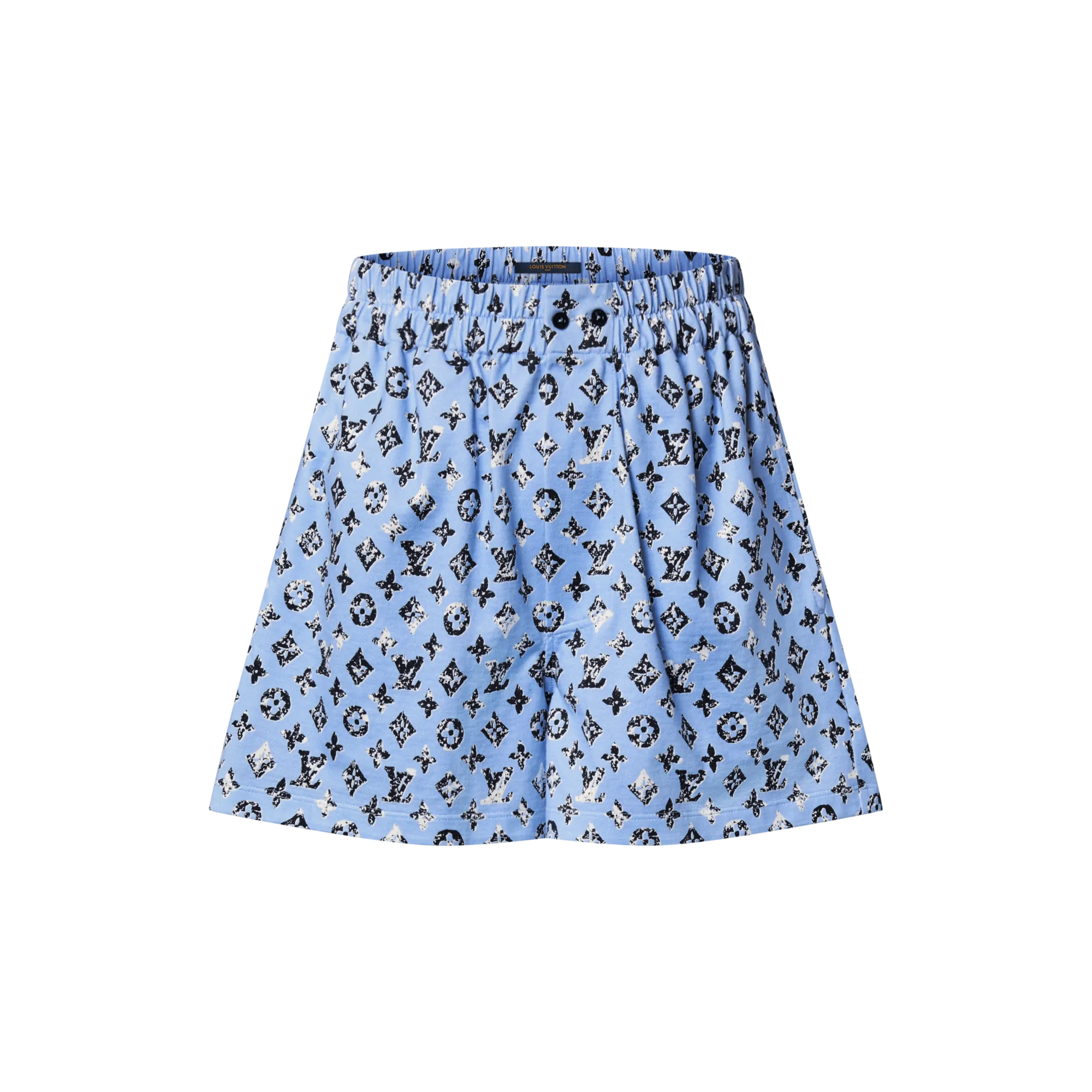 Louis Vuitton Graphic Monogram Boxer Shorts - Women - Ready - to - Wear 1AIALR Blue