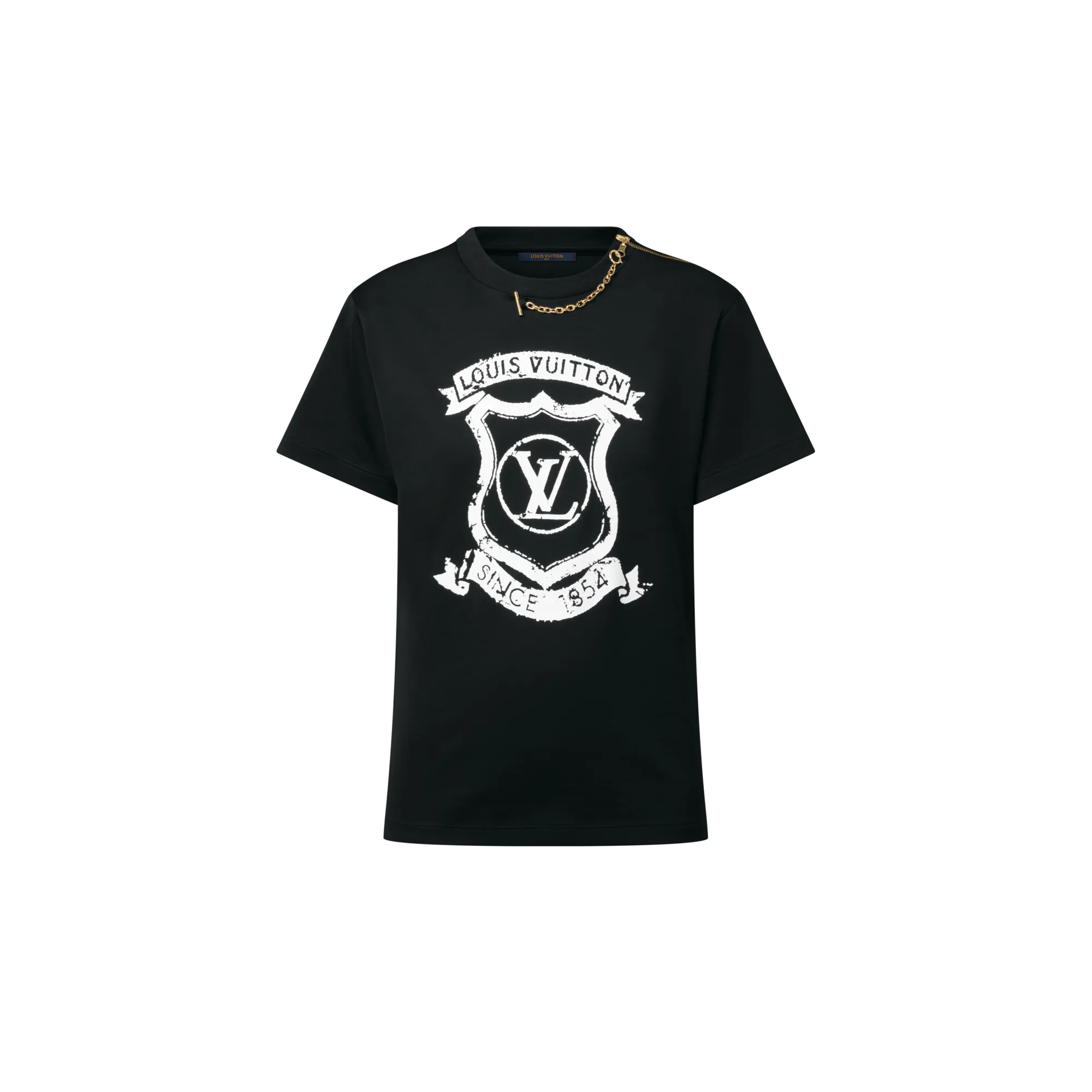 Louis Vuitton Signature Zipper Detail T - Shirt - Women - Ready - to - Wear 1AIANB Black