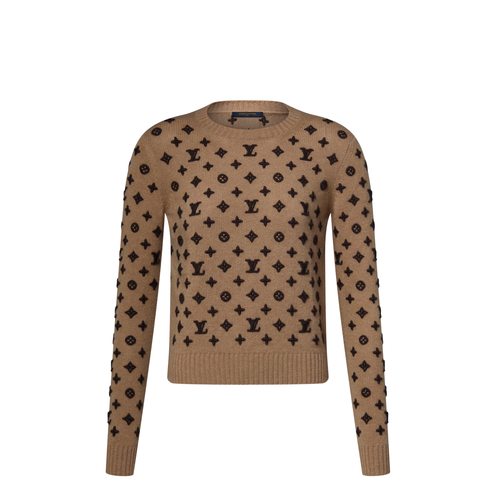 Louis Vuitton Monogram Cashmere Pullover - Women - Ready - to - Wear 1AIHGA Beige