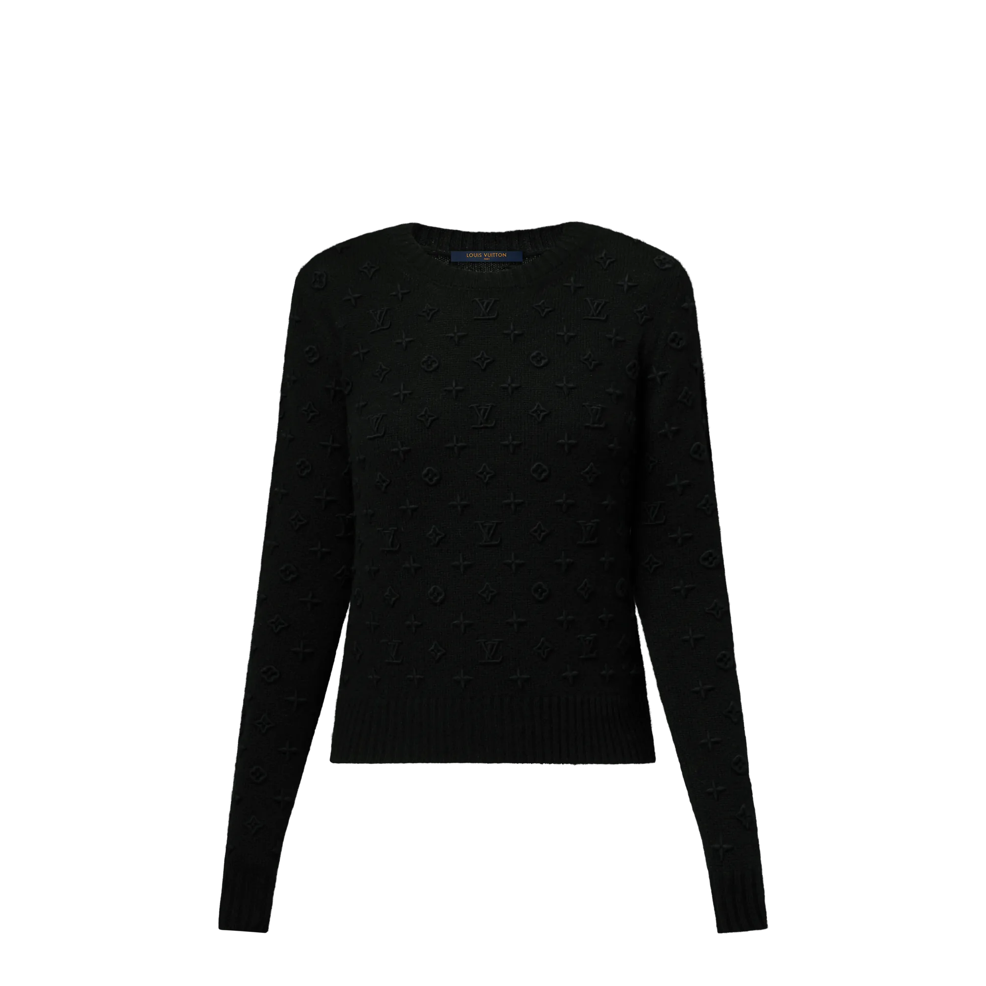 Louis Vuitton Monogram Cashmere Pullover - Women - Ready - to - Wear 1AIOKT Black