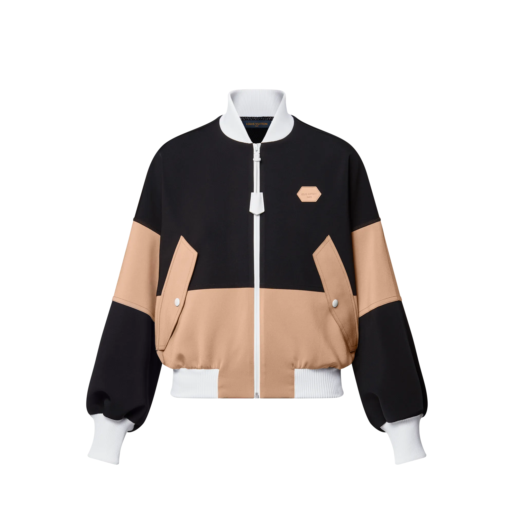 Louis Vuitton Color - Blocked Bomber Jacket - Women - Ready - to - Wear 1AIOYR Black