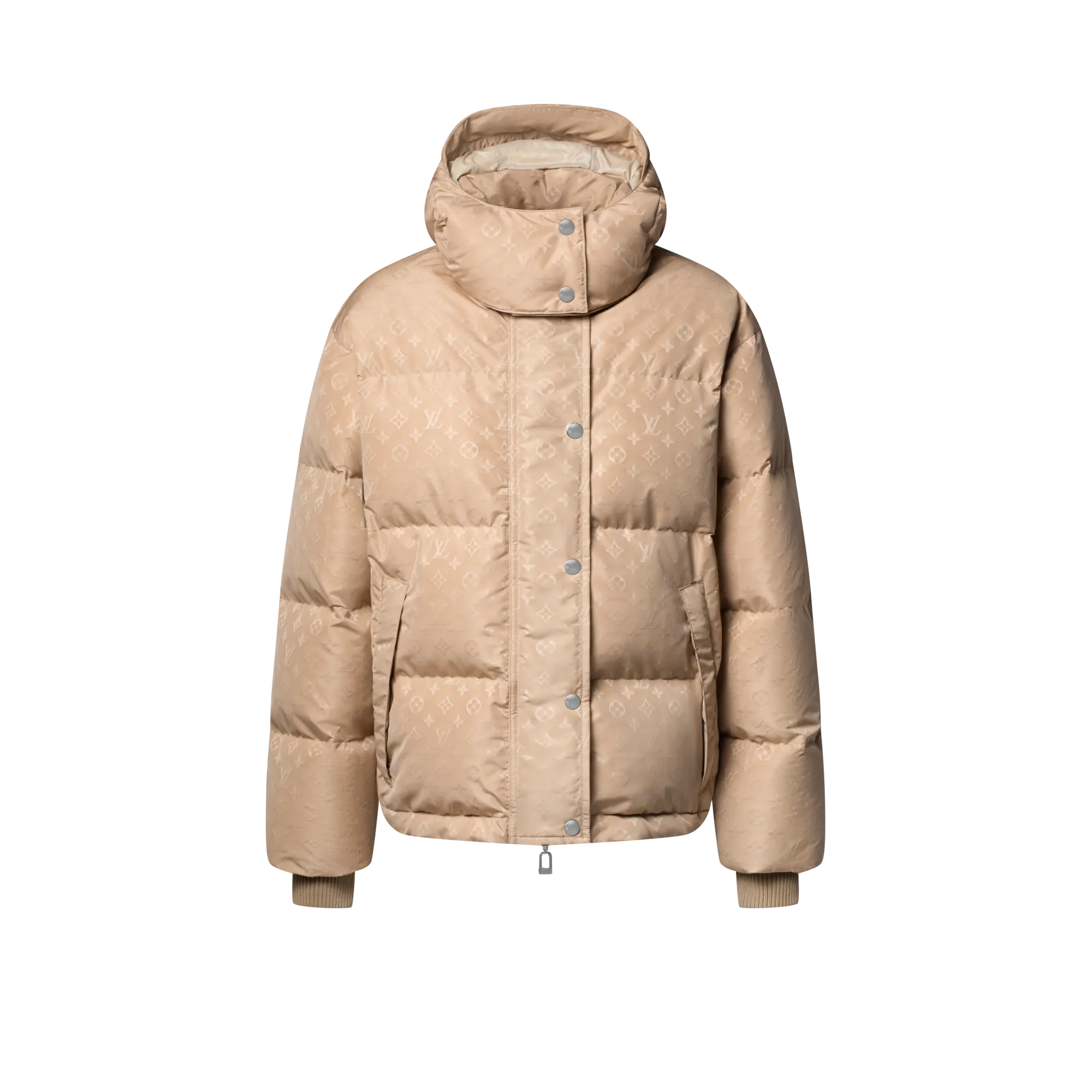 Louis Vuitton Monogram Puffer Jacket - Women - Ready - to - Wear 1AIOZF Beige