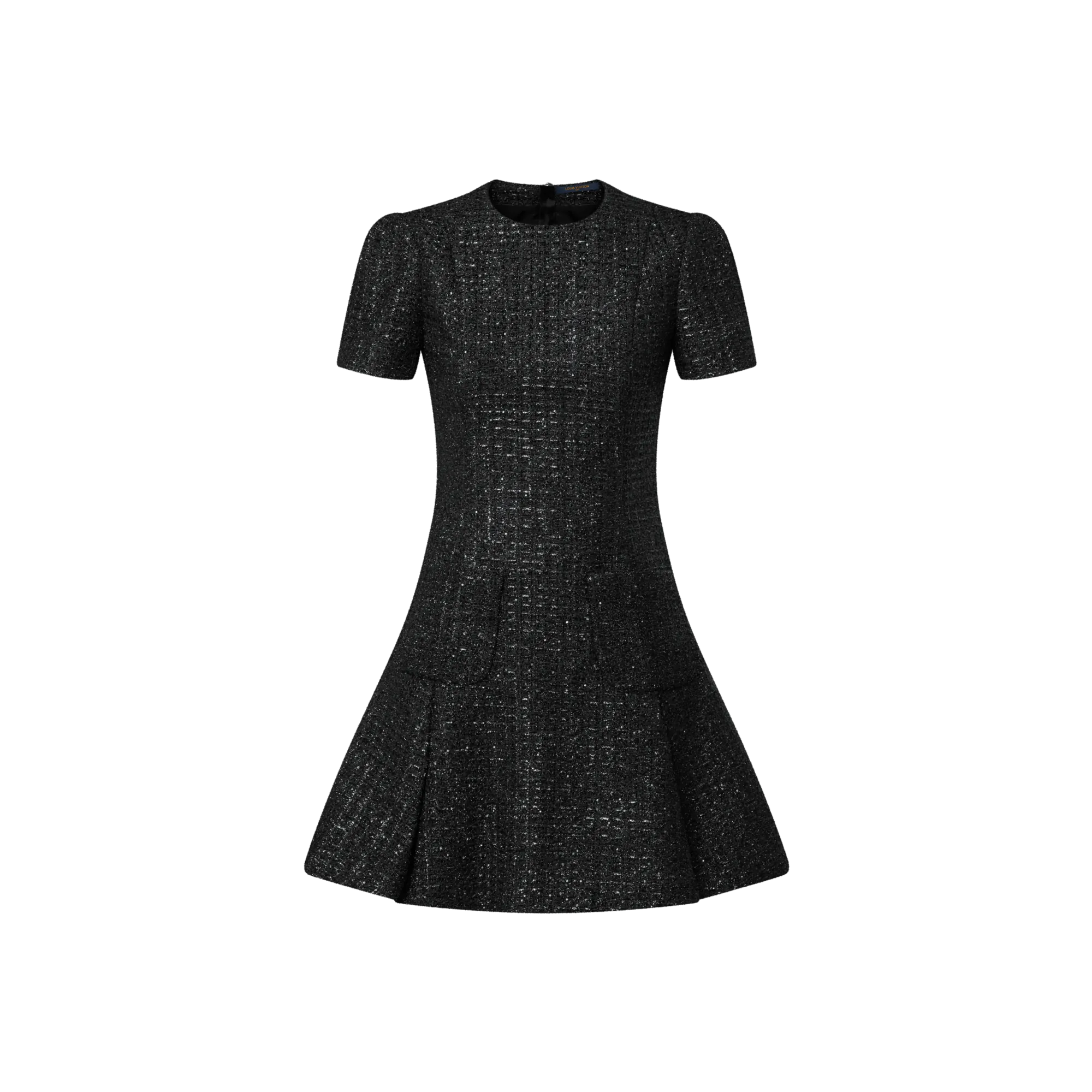 Louis Vuitton Lurex Tweed Box Pleat Dress - Women - Ready-to-Wear 1AIPF3 Black