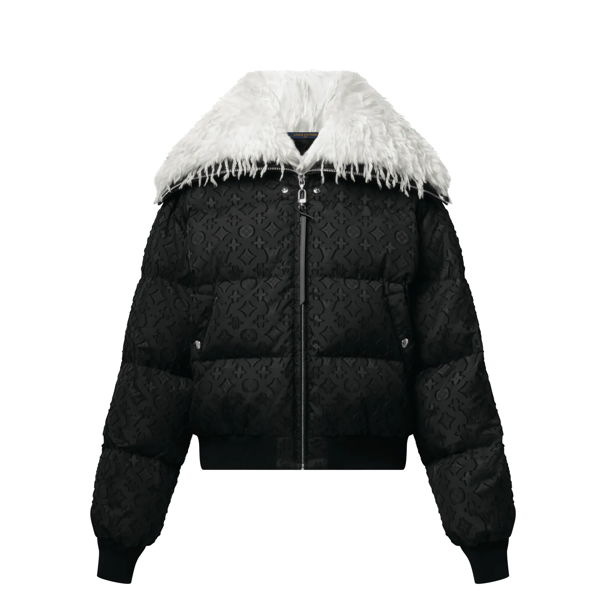 Louis Vuitton Feather Collar Puffer Jacket - Women - Ready-to-Wear 1AIPHB Black