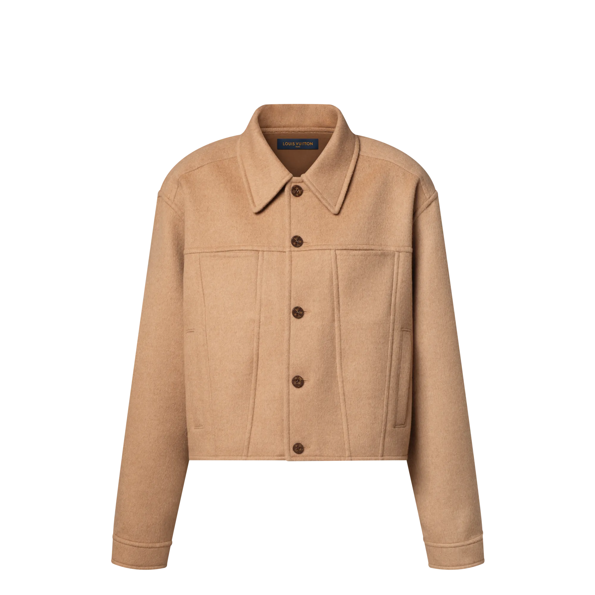 Louis Vuitton Boxy Camel Jacket - Women - Ready - to - Wear 1AIPTJ Brown