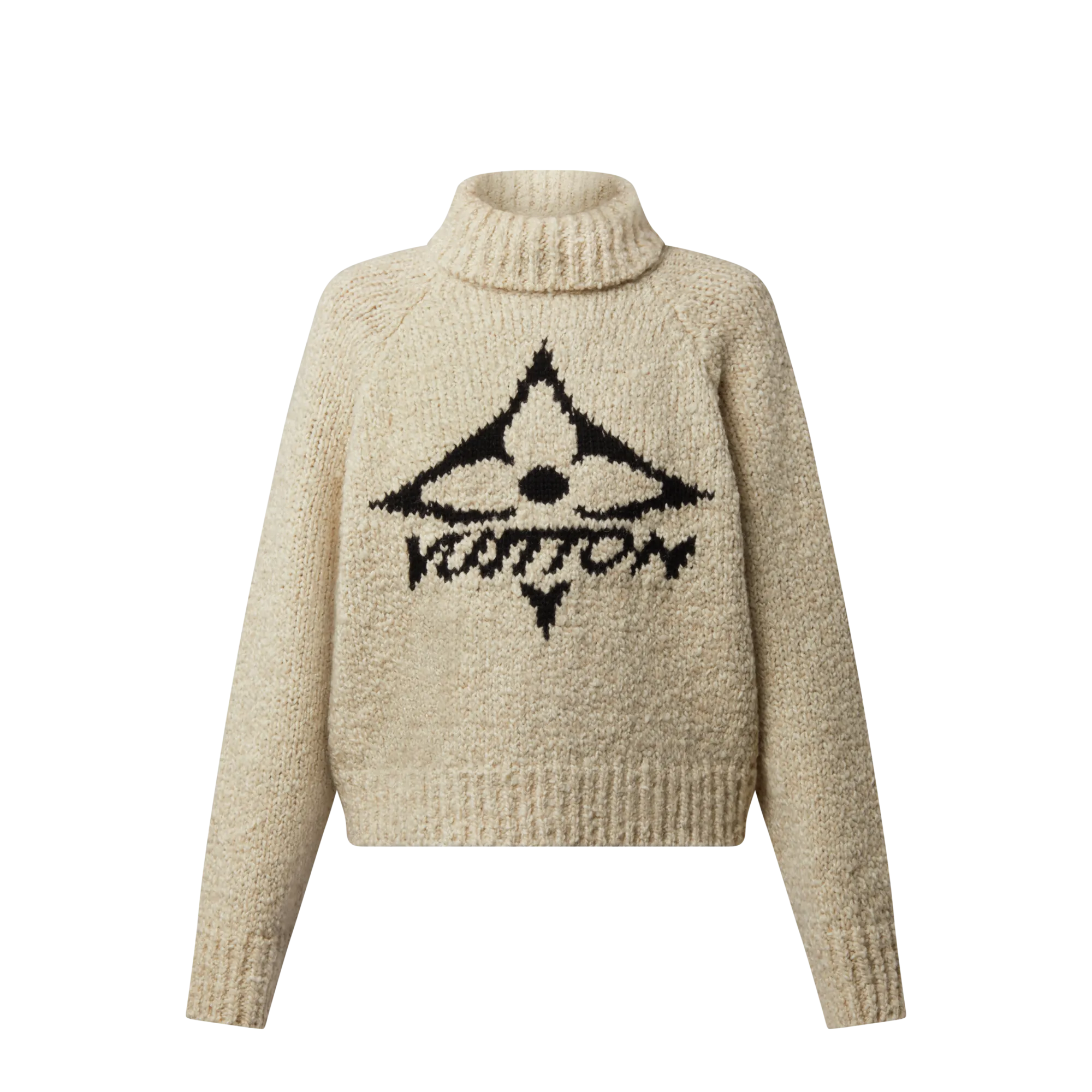 Louis Vuitton Signature Knit Turtleneck Pullover - Women - Ready-to-Wear 1AIQFV Beige