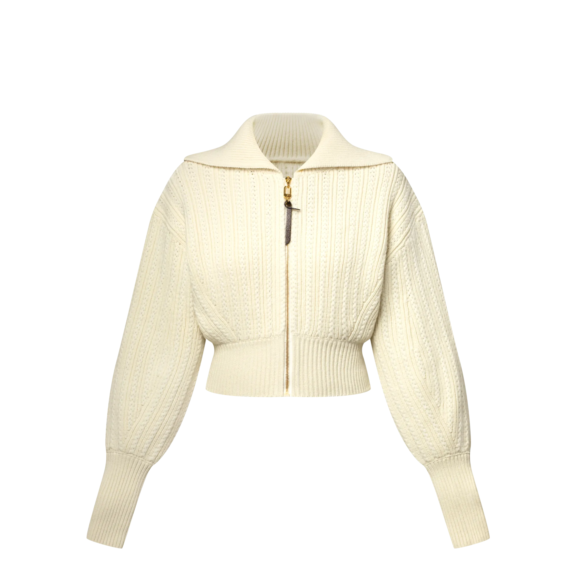 Louis Vuitton Cropped Rib - Knit Jacket - Women - Ready - to - Wear 1AIQG3 White
