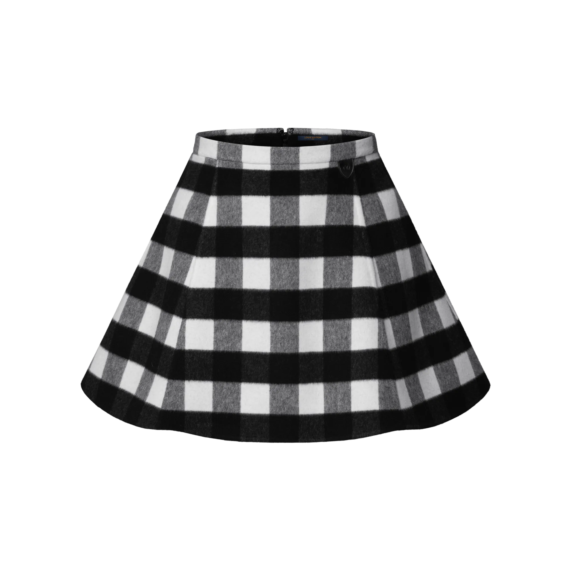 Louis Vuitton Check Flared Skirt - Women - Ready - to - Wear 1AIQOZ Black