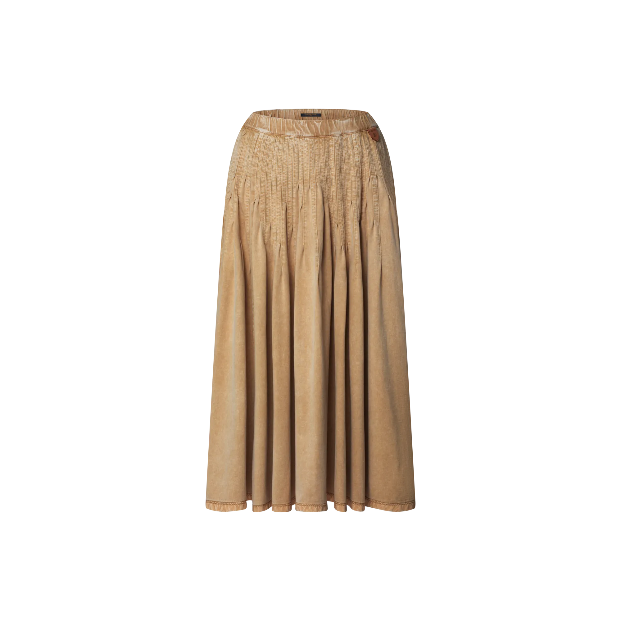 Louis Vuitton Pleated Jersey Maxi Skirt - Women - Ready - to - Wear 1AIRA9 Beige
