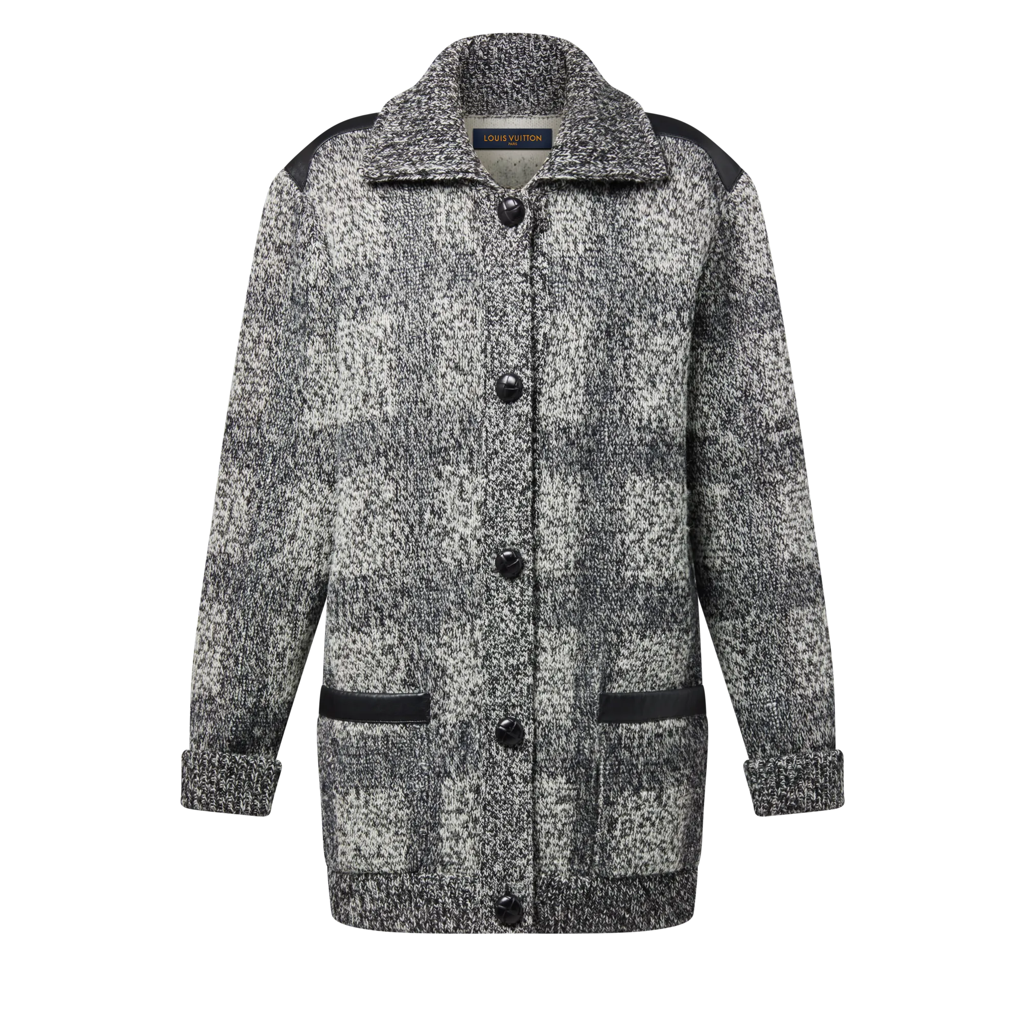 Louis Vuitton Tweed Knit Cardigan - Women - Ready - to - Wear 1AIRE1 Grey