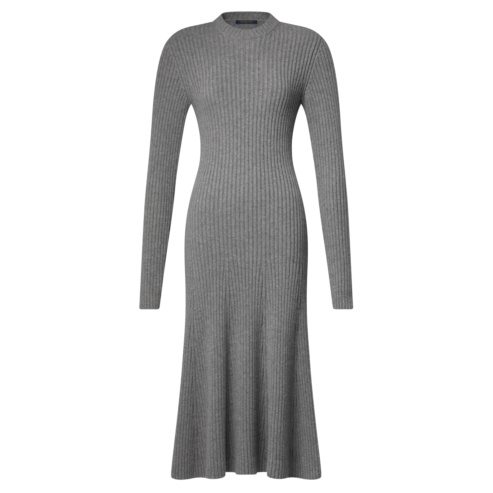Louis Vuitton Long - Sleeved Rib - Knit Maxi Dress - Women - Ready - to - Wear 1AIRFK Grey