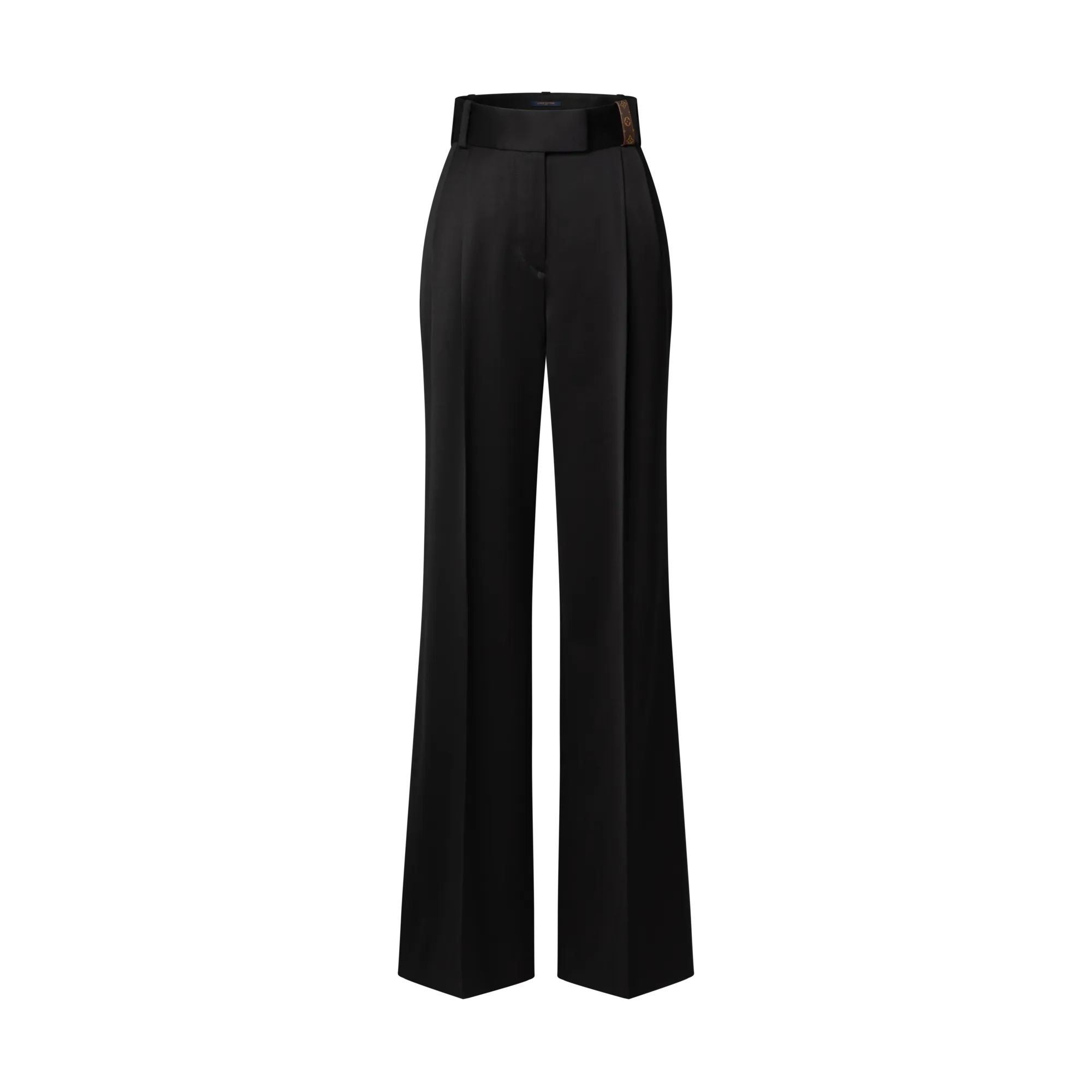Louis Vuitton Wool Tailored Pleat Pants - Women - Ready - to - Wear 1AIRIX Black