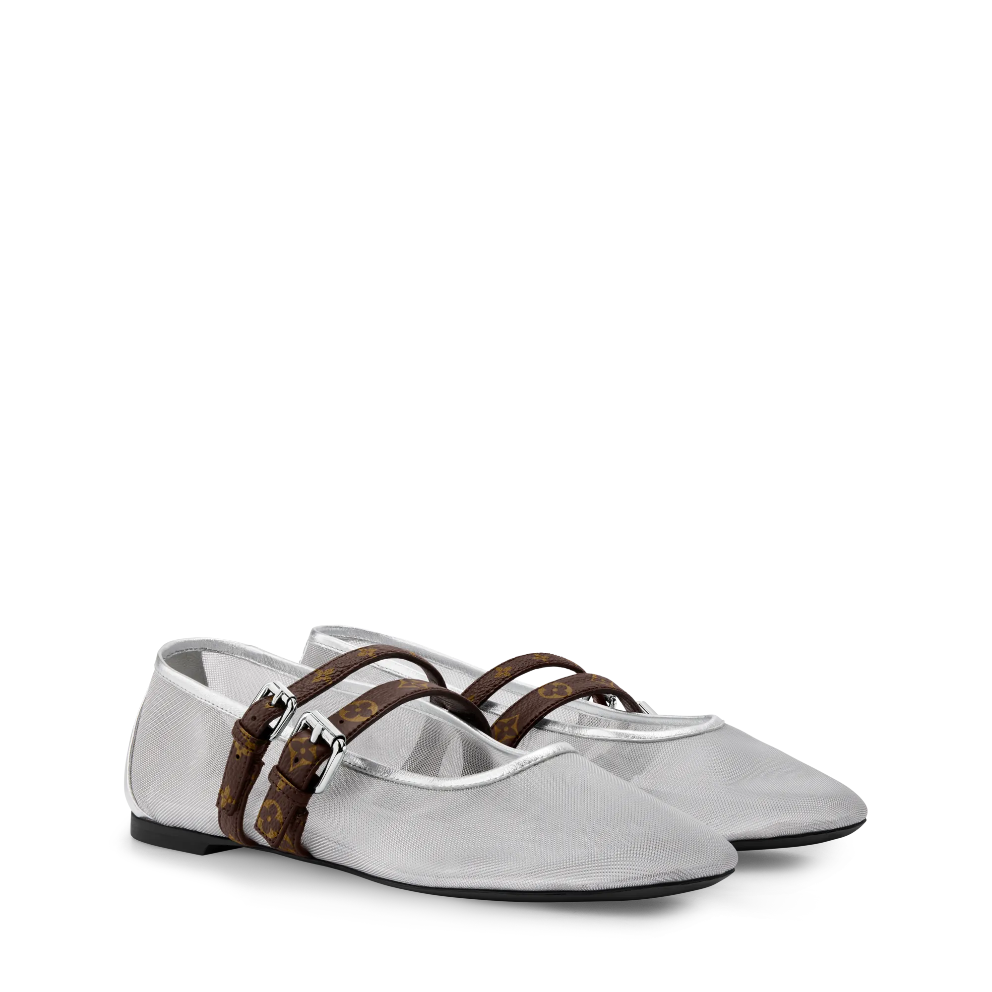 Louis Vuitton Ballet Ballerina Textile canvas - Women - Shoes 1AIS37 Silver