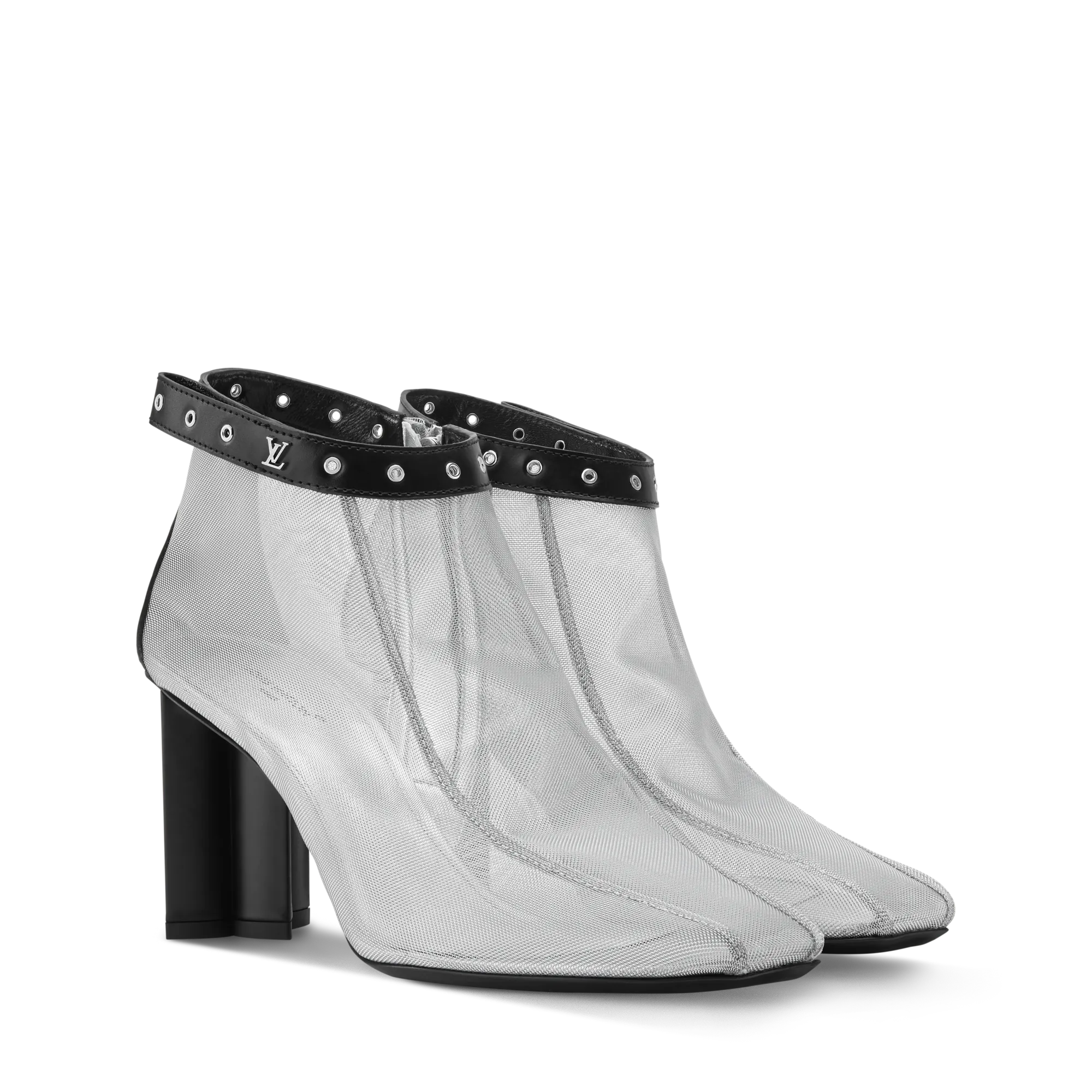 Louis Vuitton Silhouette Ankle Boot Polyamide - Women - Shoes 1AISAB Silver