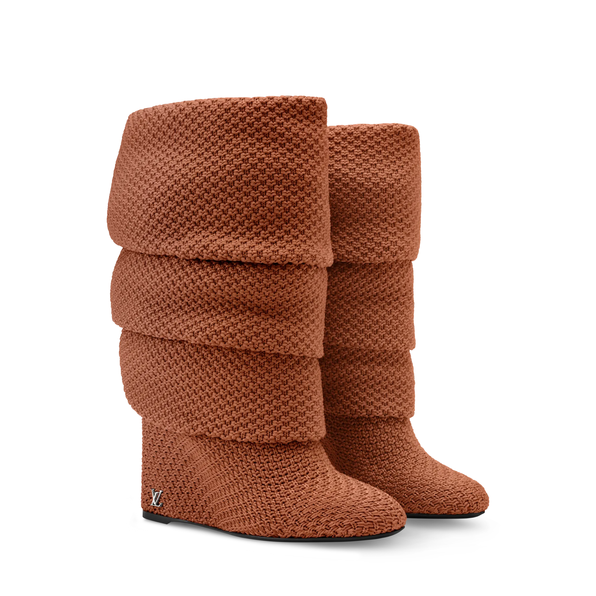 Louis Vuitton Summer Mid Wedge Boot Textile canvas - Women - Shoes 1AISFH Brown