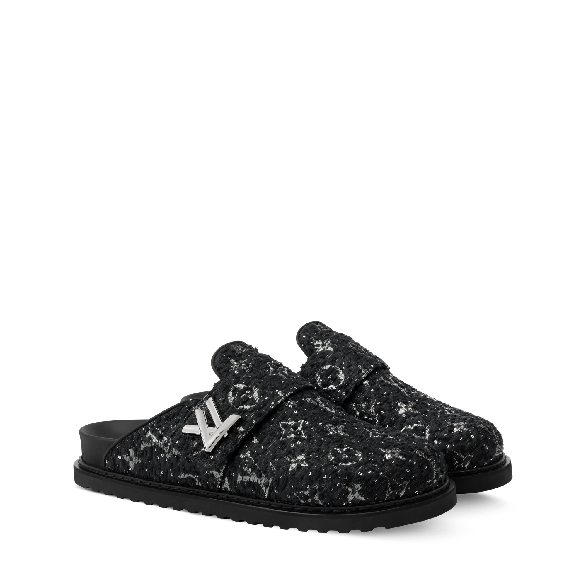 Louis Vuitton LV Cosy Flat Comfort Clog Mix of textiles - Women - Shoes 1AITLY Black
