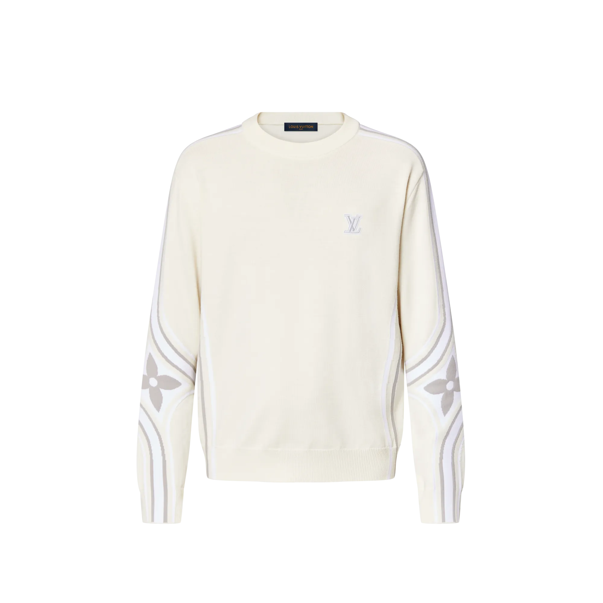 Louis Vuitton Graphic Knitted Crewneck - New - For Men 1AJBW1 White