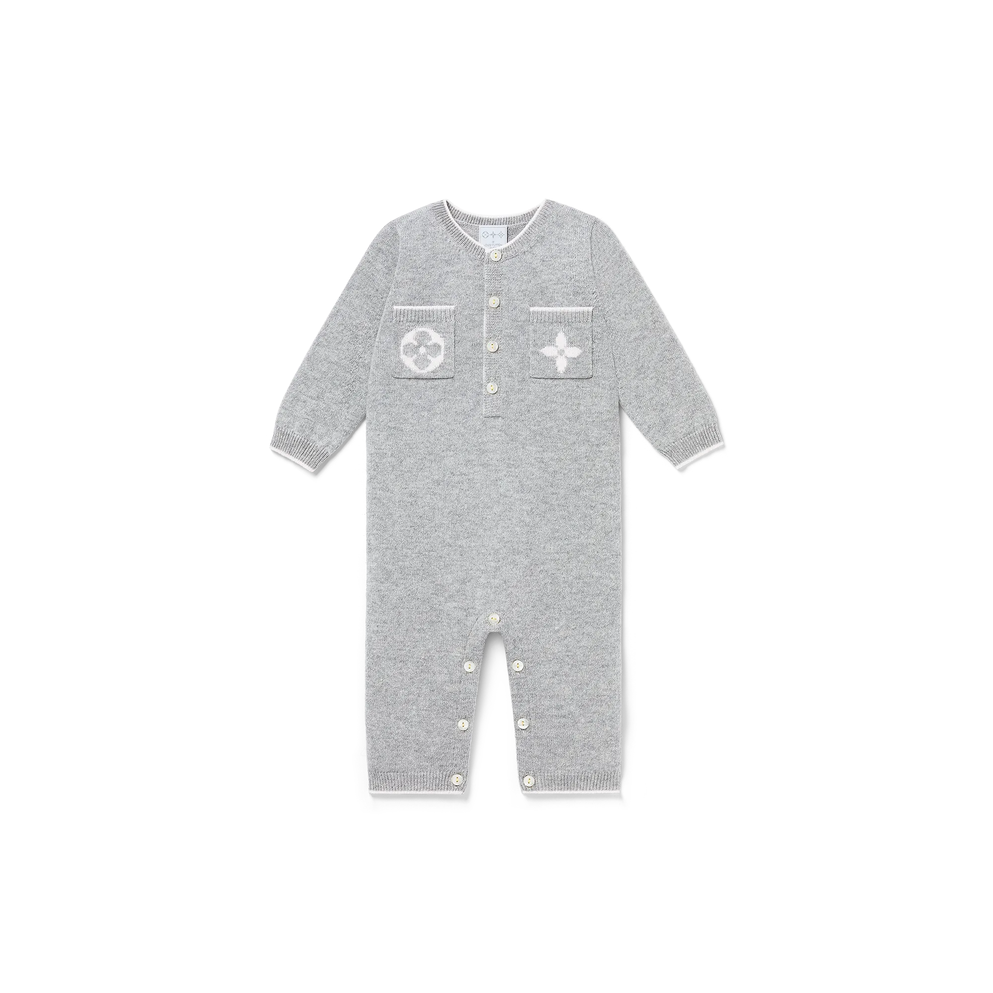 Louis Vuitton 2 Pockets Suit S00 - New - For Baby GI006D Grey White Louis Vuitton 2 Pockets Suit S00 - New - For Baby GI006D Grey White
