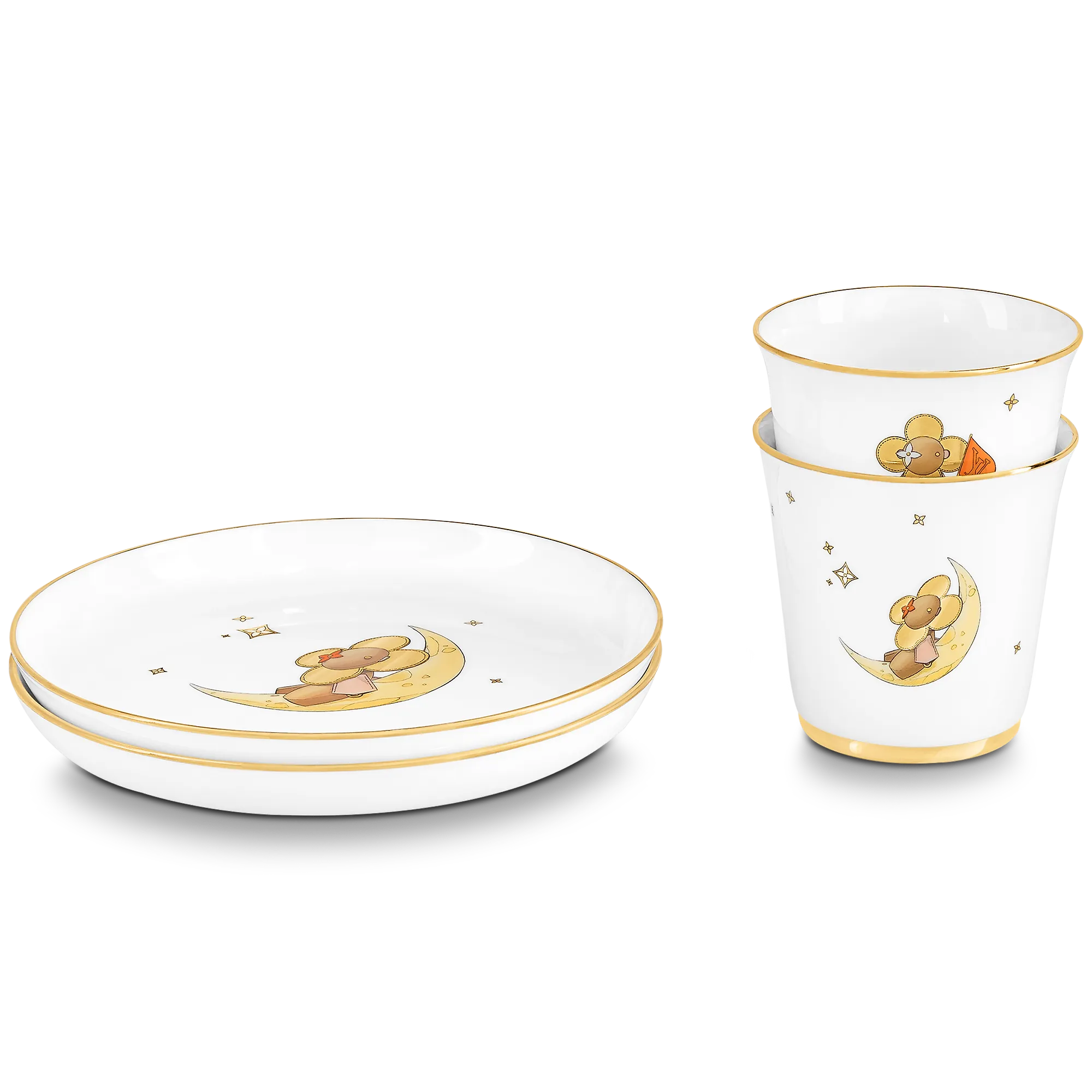 Louis Vuitton Vivienne Moon Plate and Cup Set Monogram - Art of Living - Home GI0778