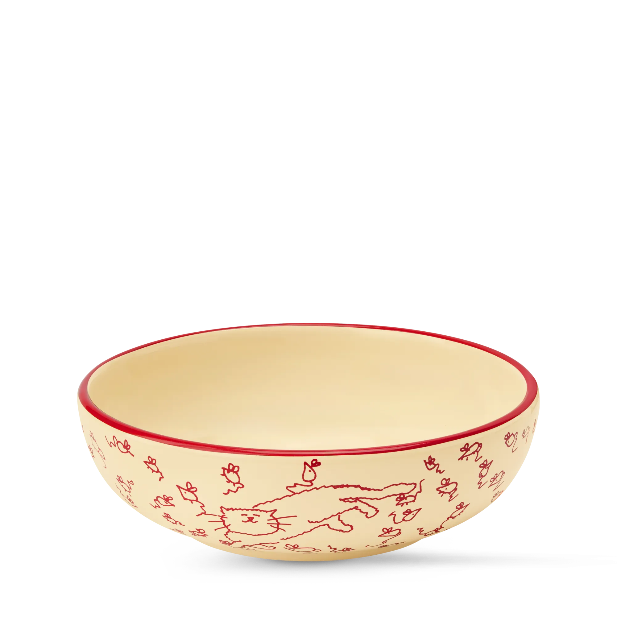 Louis Vuitton Cat Bowl Ceramic - Trunks, Travel and Home - Pets Accessories GI1411 Cream Red