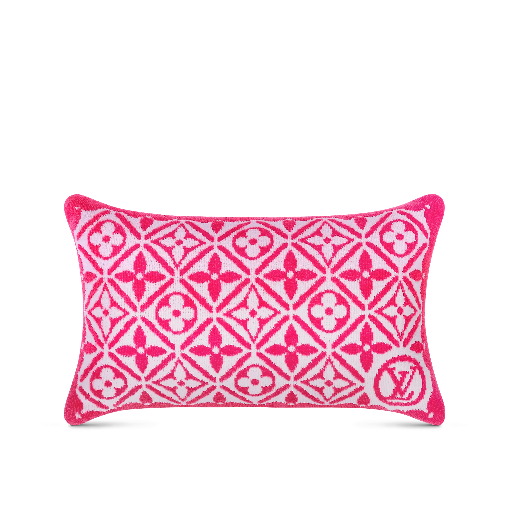 Louis Vuitton Monogram Flower Tile Small Beach Pillow S00 - Women - Accessories M01371 Light Pink Louis Vuitton Monogram Flower Tile Small Beach Pillow S00 - Women - Accessories M01371 Light Pink