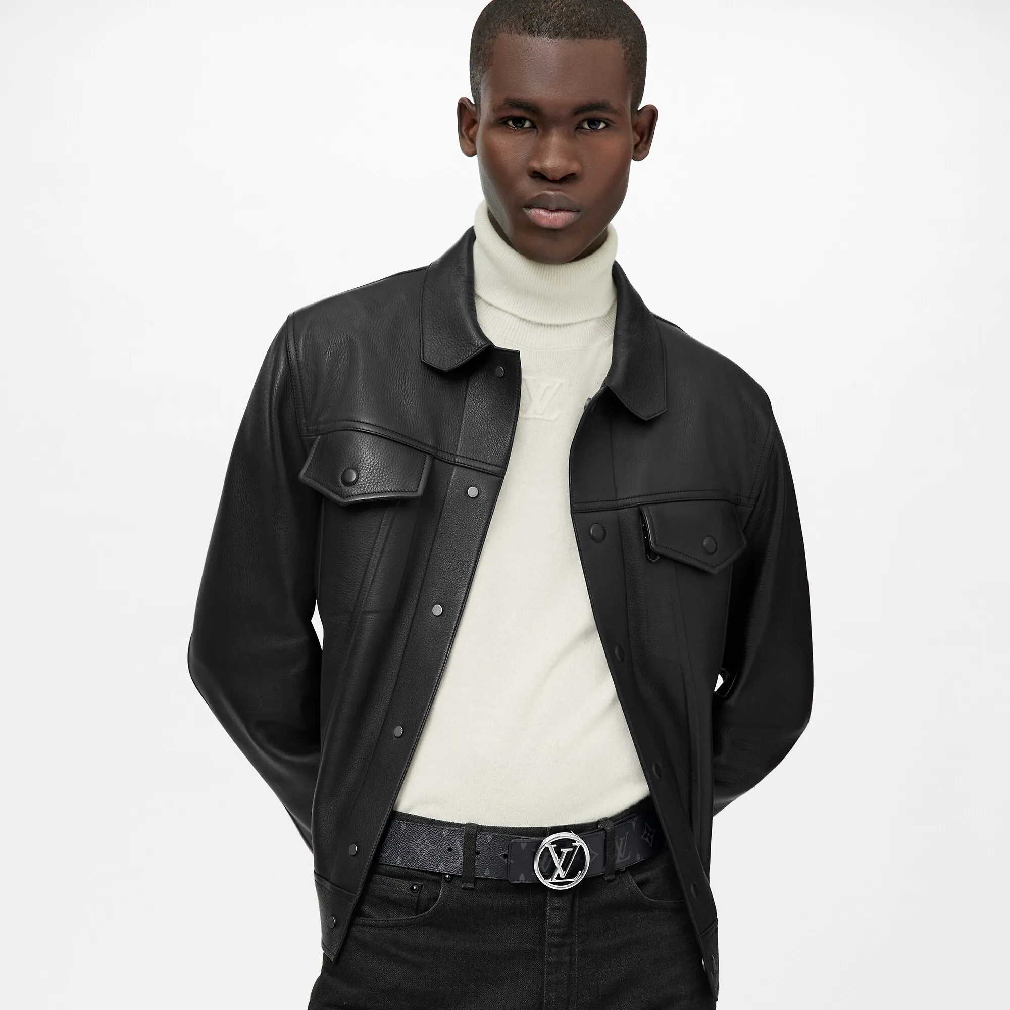 Louis Vuitton LV Circle 40mm Reversible Belt Monogram Eclipse Canvas - Men - Accessories M0168V