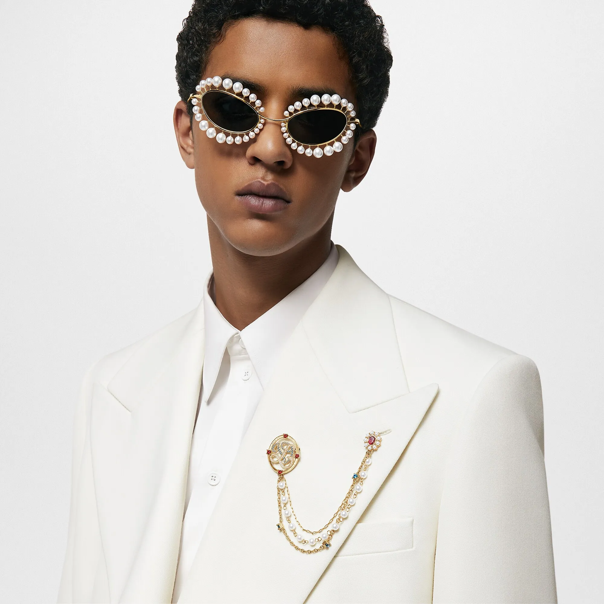 Louis Vuitton LV Dynasty Pearls Brooch S00 - Men - Fashion Jewelry M01764