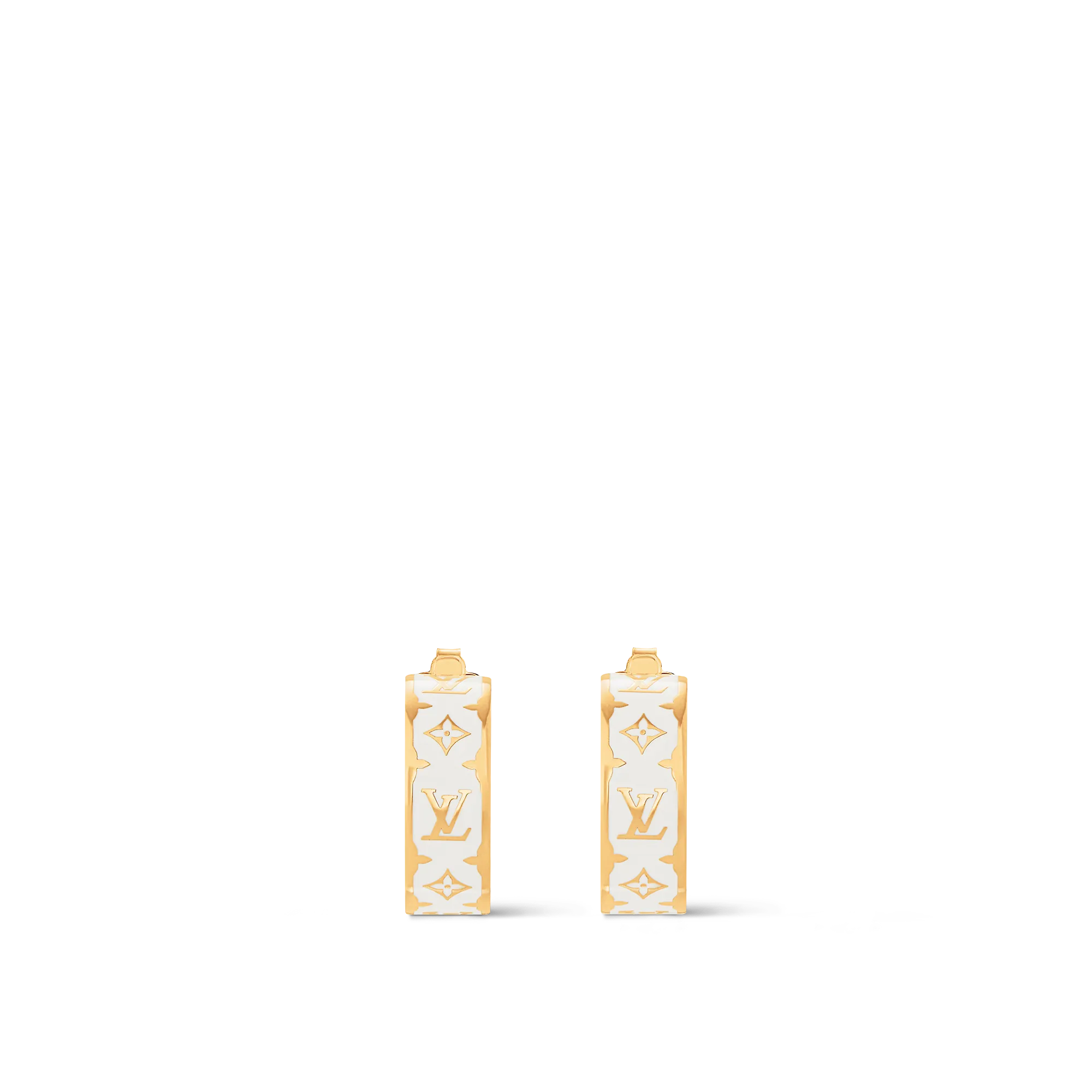 Louis Vuitton Nanogram Enamel Earrings S00 - Women - Fashion Jewelry M01830 White