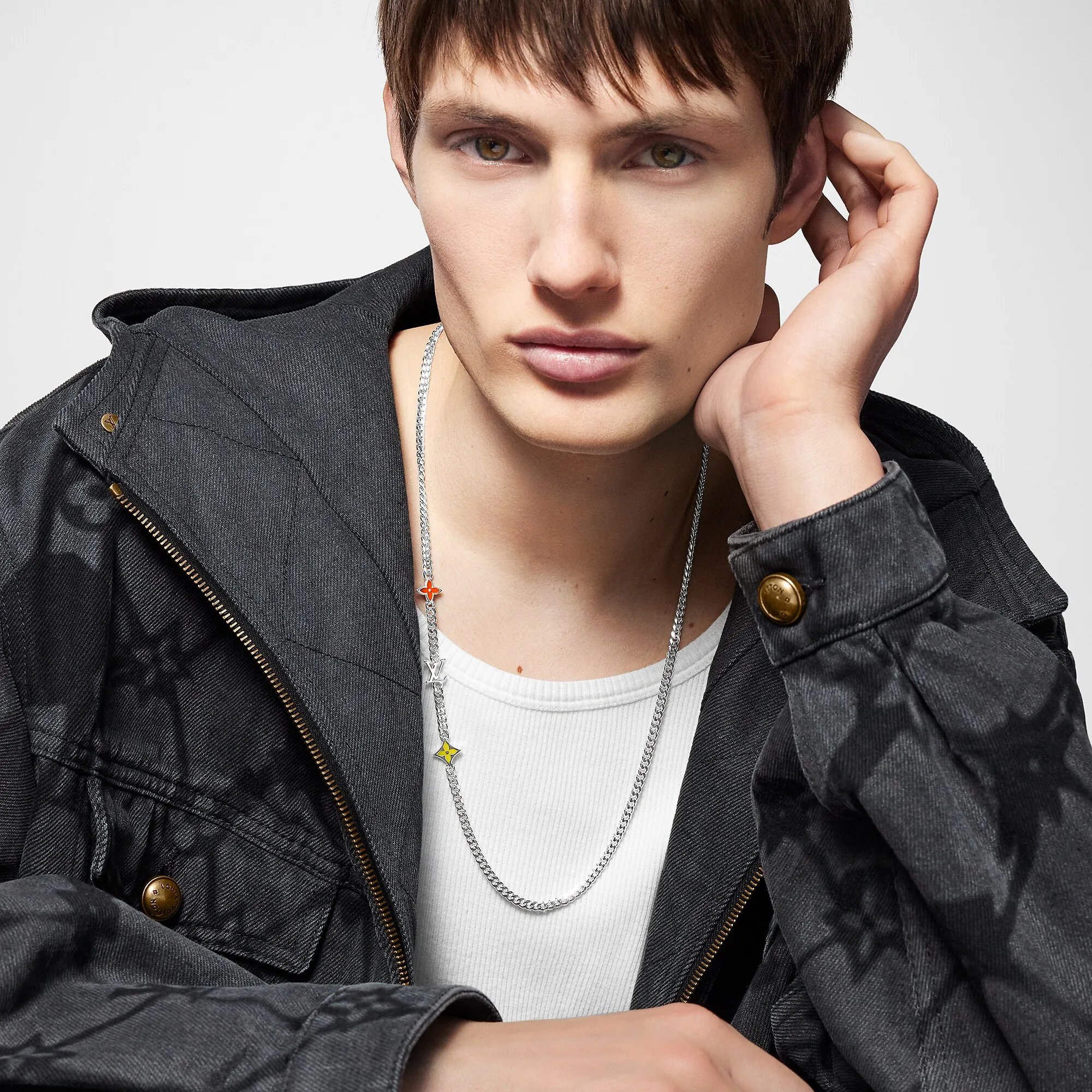 Louis Vuitton Monogram Row Necklace S00 - Men - Fashion Jewelry M01951 Orange