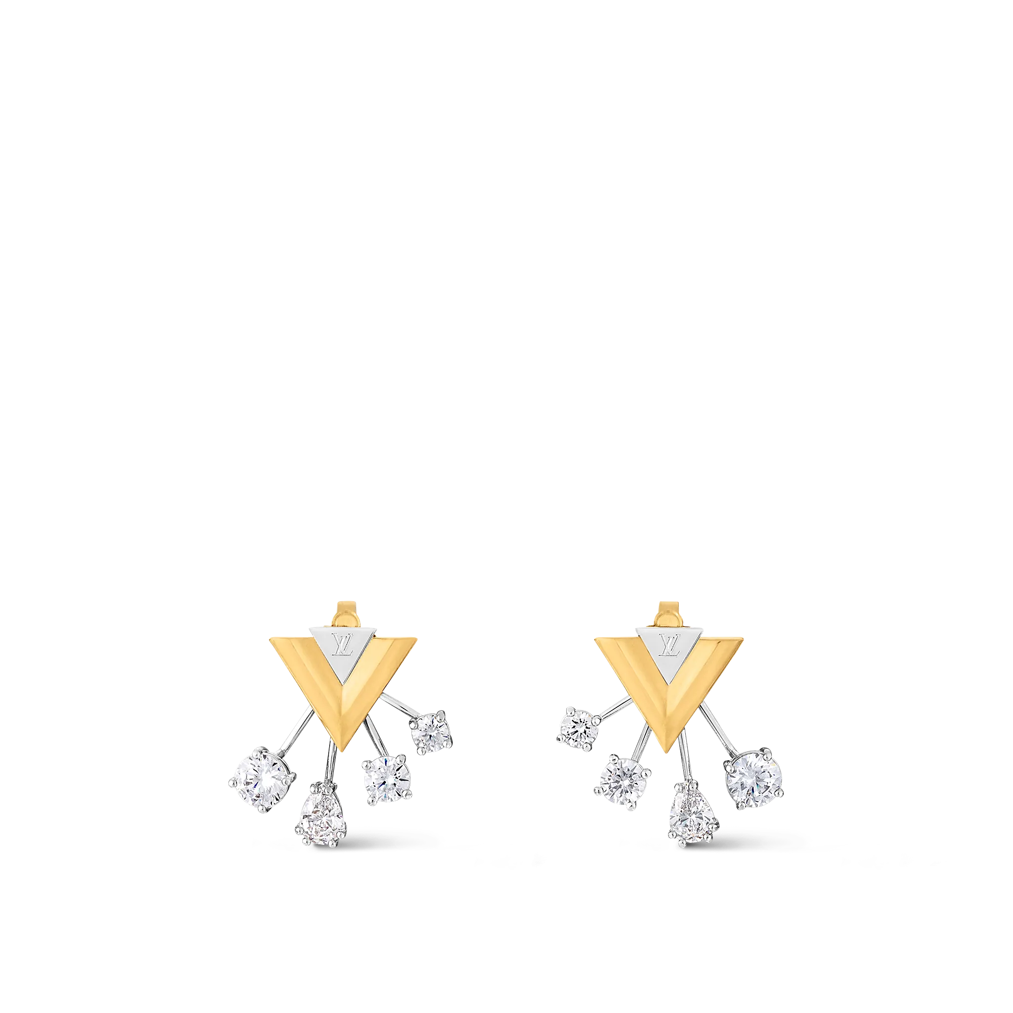 Louis Vuitton V for Vuitton Earrings S00 - Women - Fashion Jewelry M02260 Golden