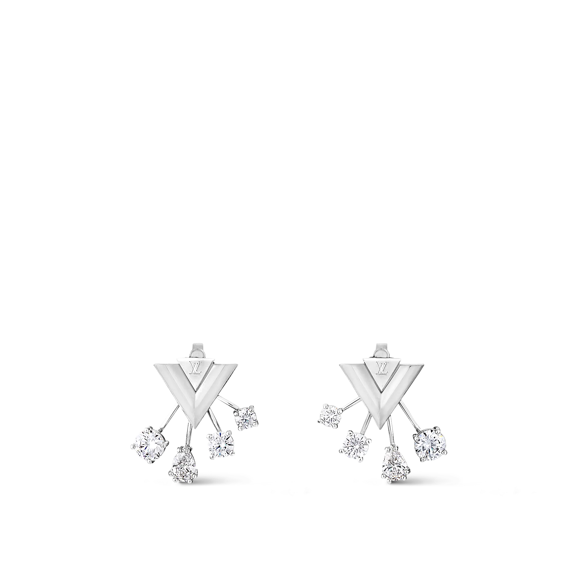 Louis Vuitton V for Vuitton Earrings S00 - Women - Fashion Jewelry M02296 Palladium