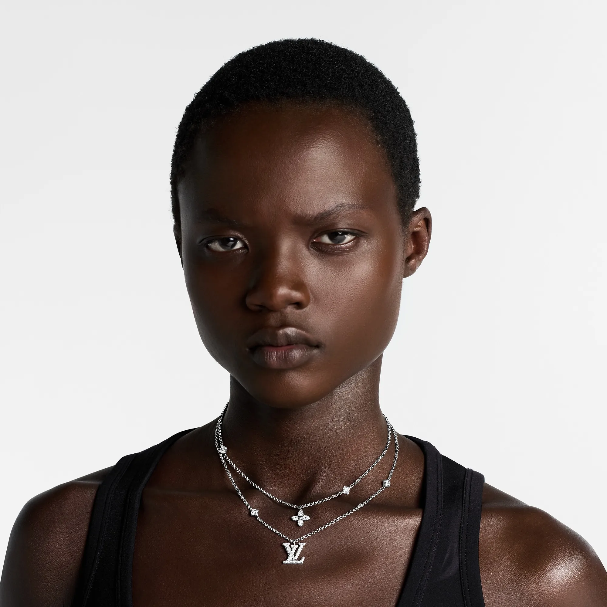 Louis Vuitton Lady LV Necklace S00 - Women - Fashion Jewelry M02515 Palladium