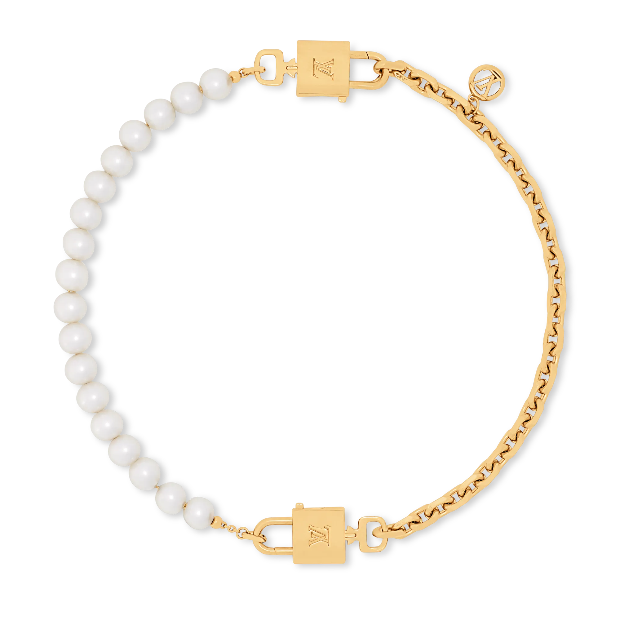 Louis Vuitton Pearlock Necklace Brass - Women - Fashion Jewelry M02977 Gold