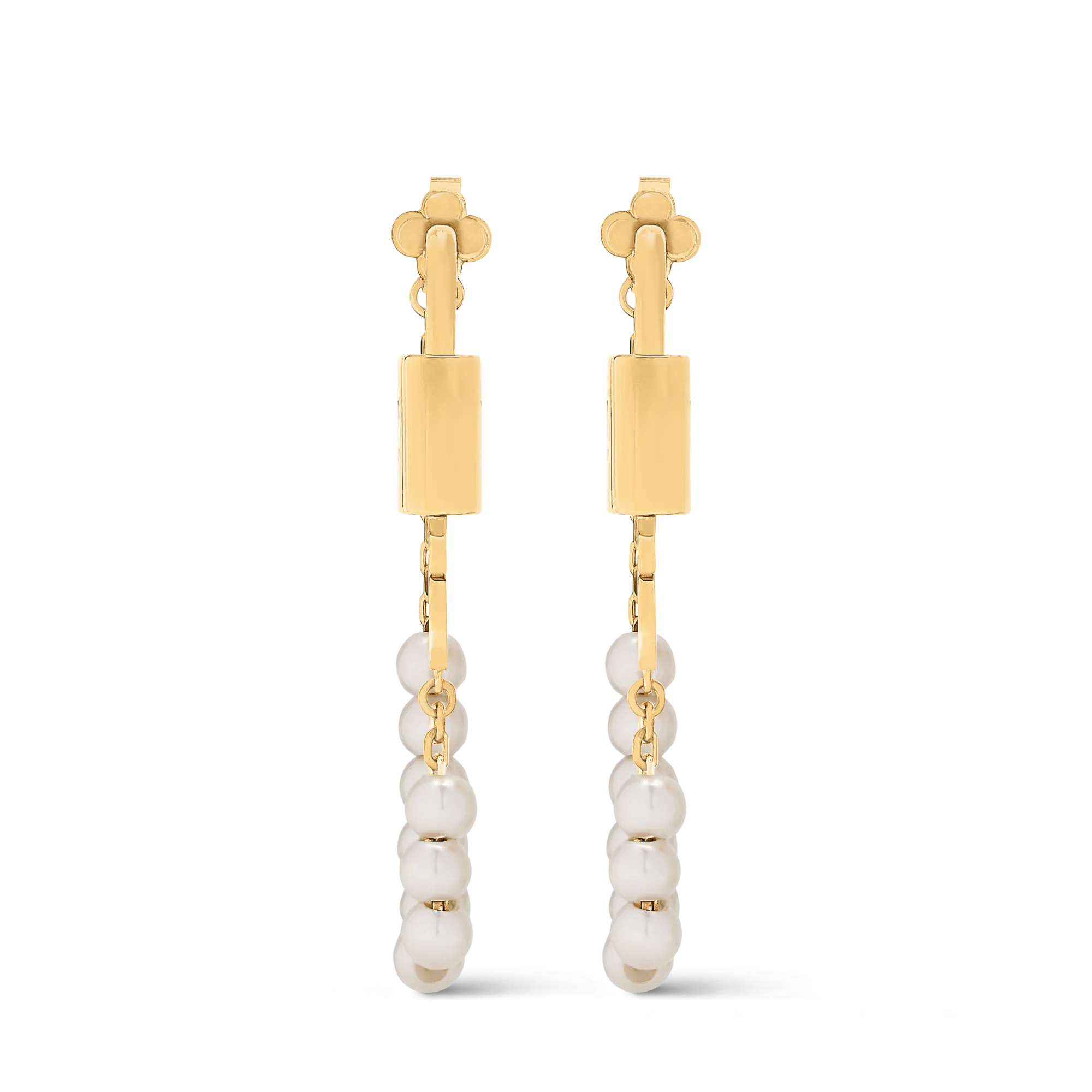 Louis Vuitton Pearlock Earrings Brass - Women - Fashion Jewelry M03008 Gold