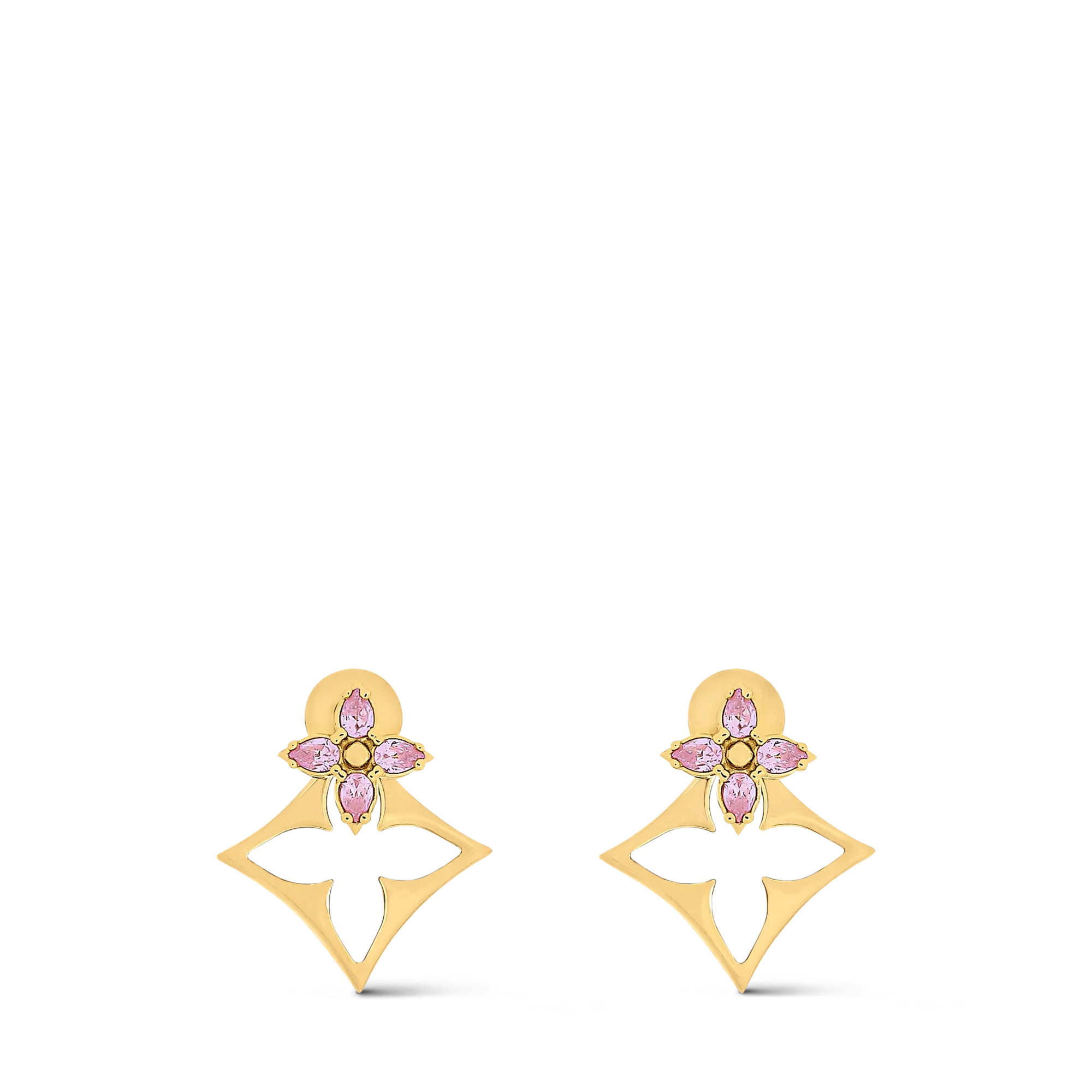 Louis Vuitton Flowergram Strass Earrings Brass - Women - Fashion Jewelry M03241 Gold