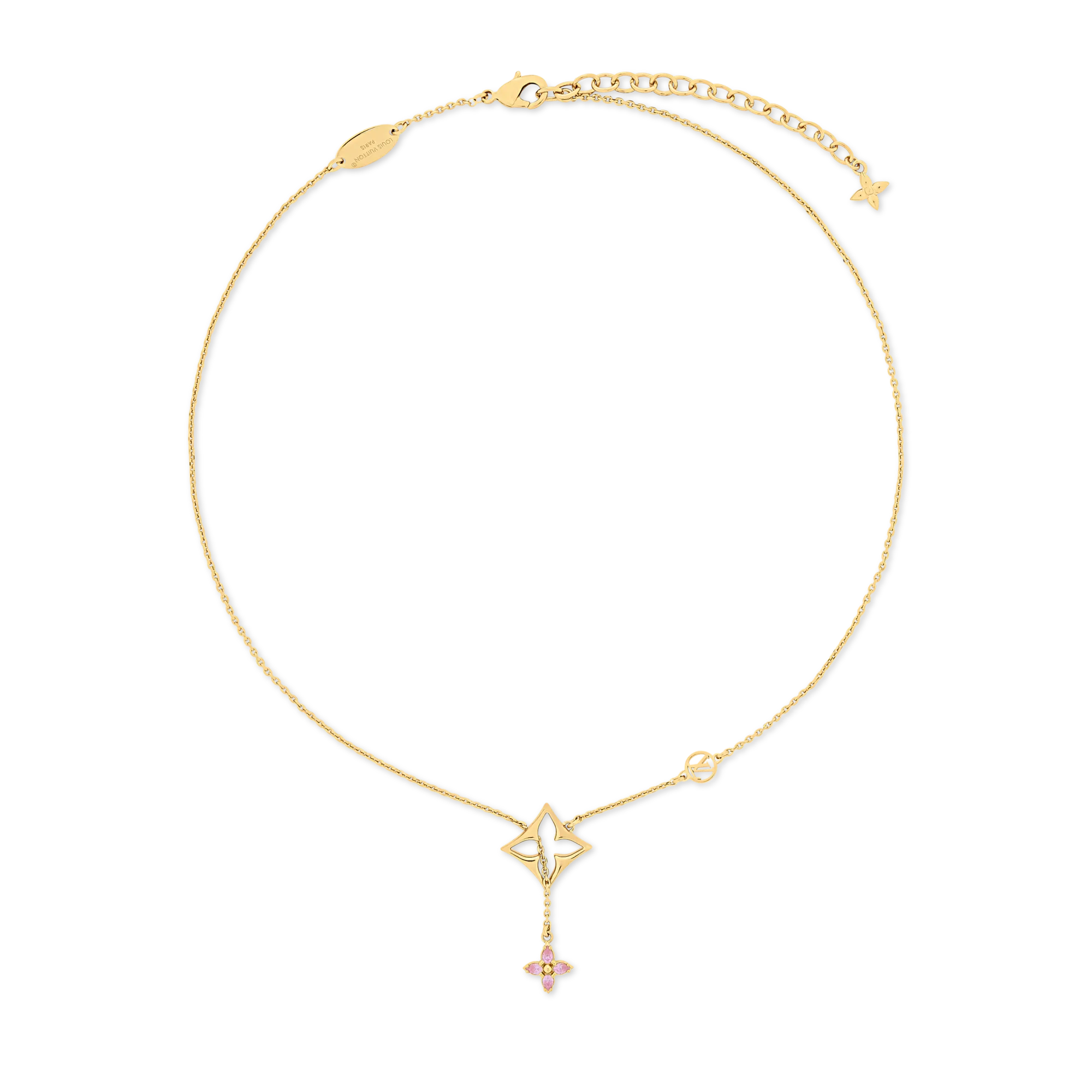 Louis Vuitton Flowergram Strass Necklace Brass - Women - Fashion Jewelry M03246 Gold