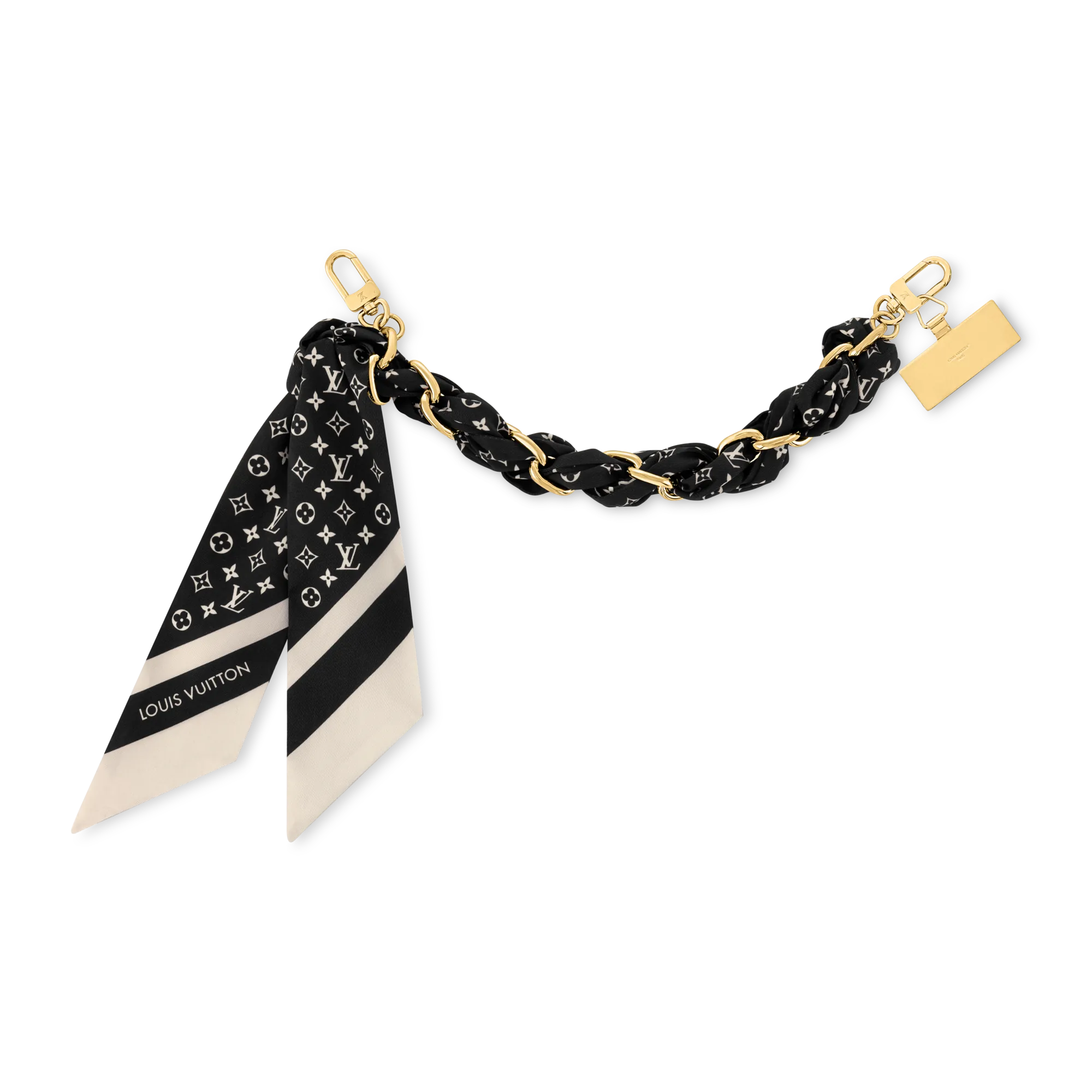 Louis Vuitton Monogram Silhouette Bag Charm And Phone Strap Brass - Women - Accessories M03274 Black