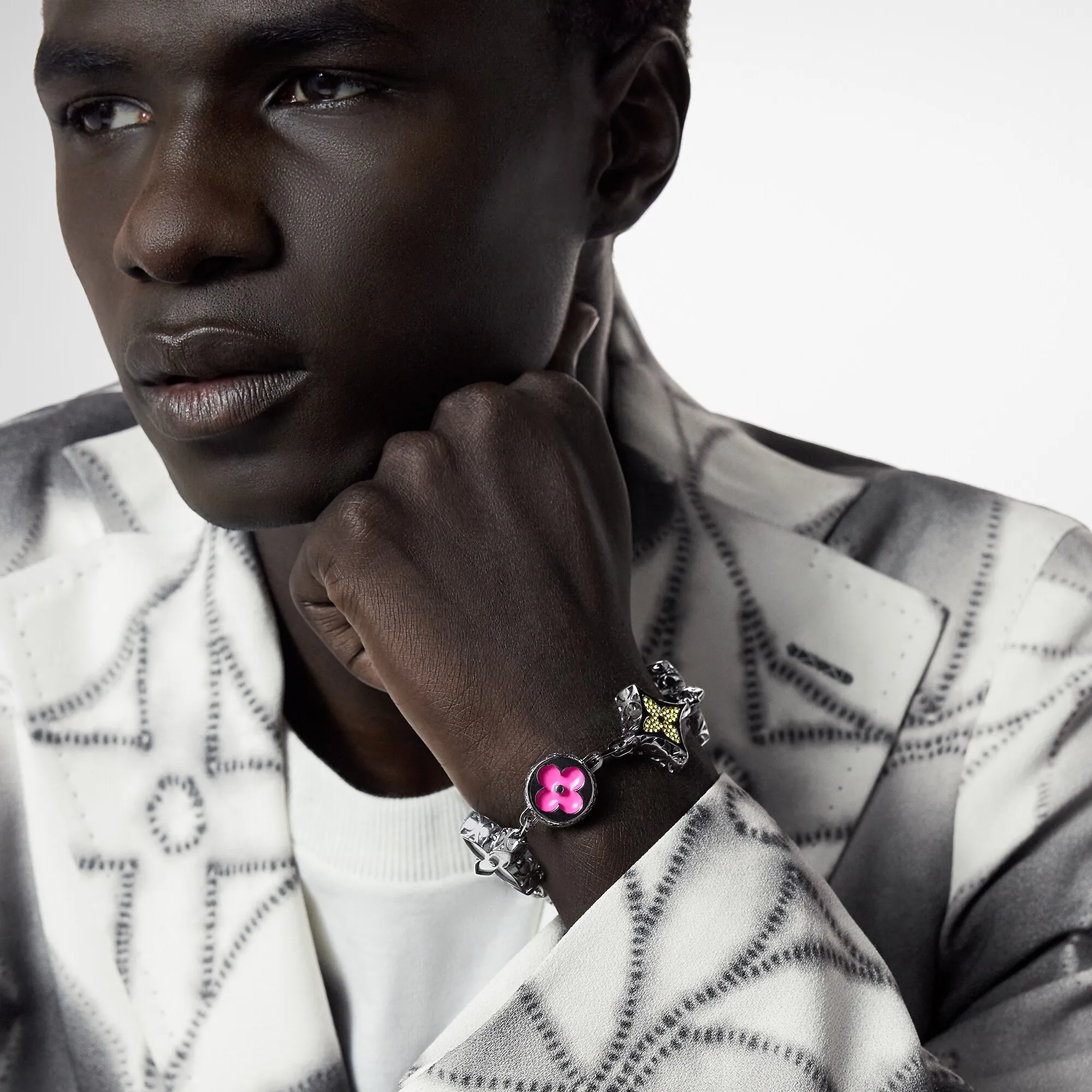 Louis Vuitton Monogram Big Party Bracelet S00 - Men - Fashion Jewelry M0955A