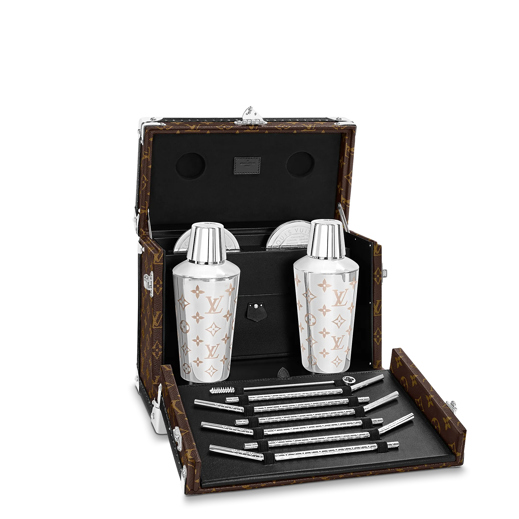 Louis Vuitton Boîte Cocktail Monogram Macassar Canvas - Les Extraordinaires - Hardsided M10019