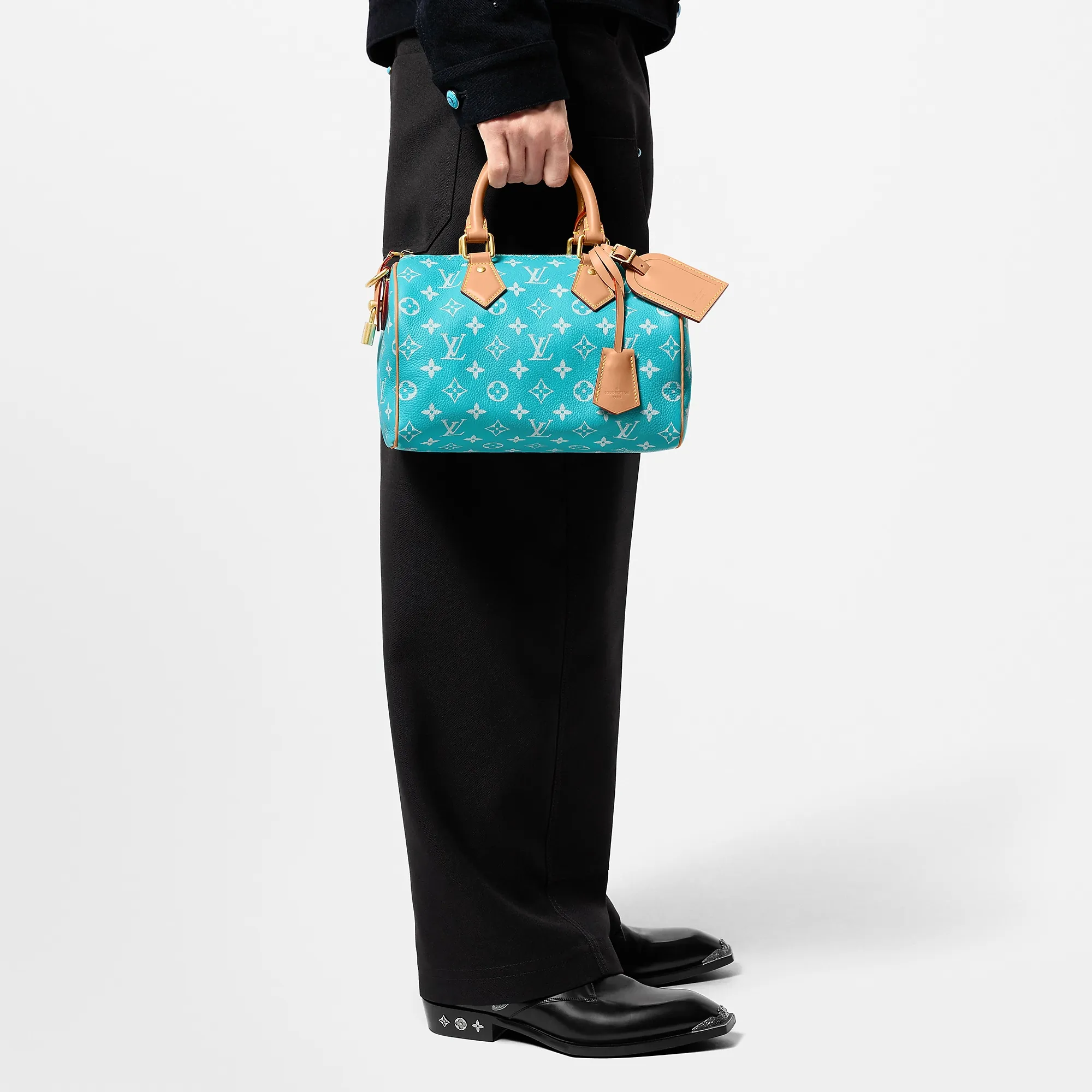 Louis Vuitton Speedy P9 Bandoulière 25 Autres Cuirs Monogram - Les Extraordinaires - Leather Goods and Travel M11561 Turquoise