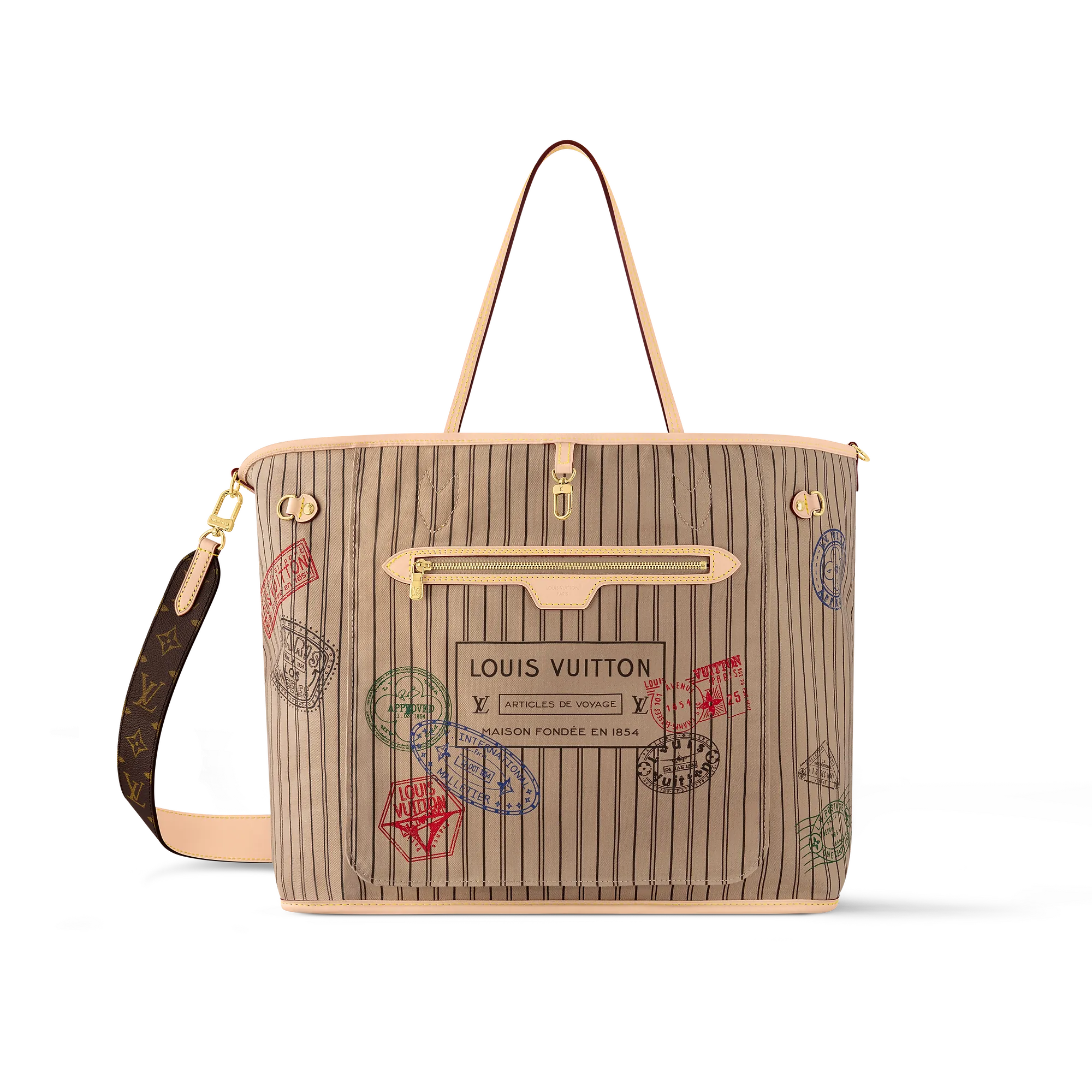 Louis Vuitton Neverfull GM Monogram Inside Out Stripe Tote M11948