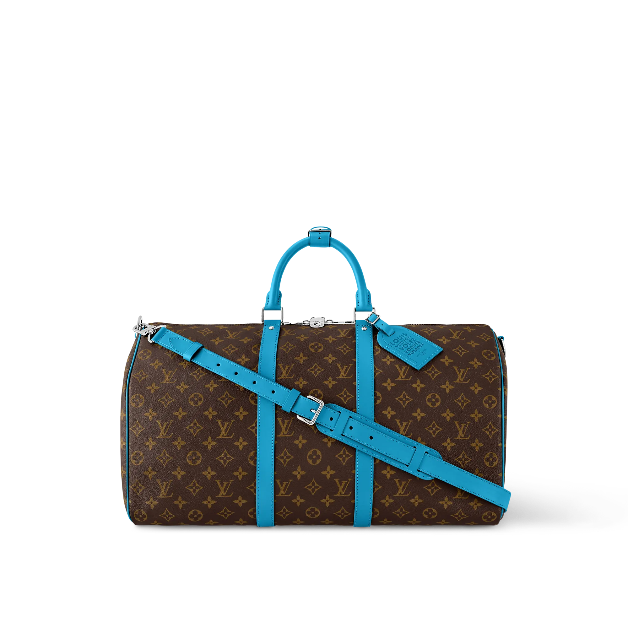 Louis Vuitton Keepall Bandoulière 50 Monogram Macassar Canvas - Men - Travel M12629 Gaston Blue