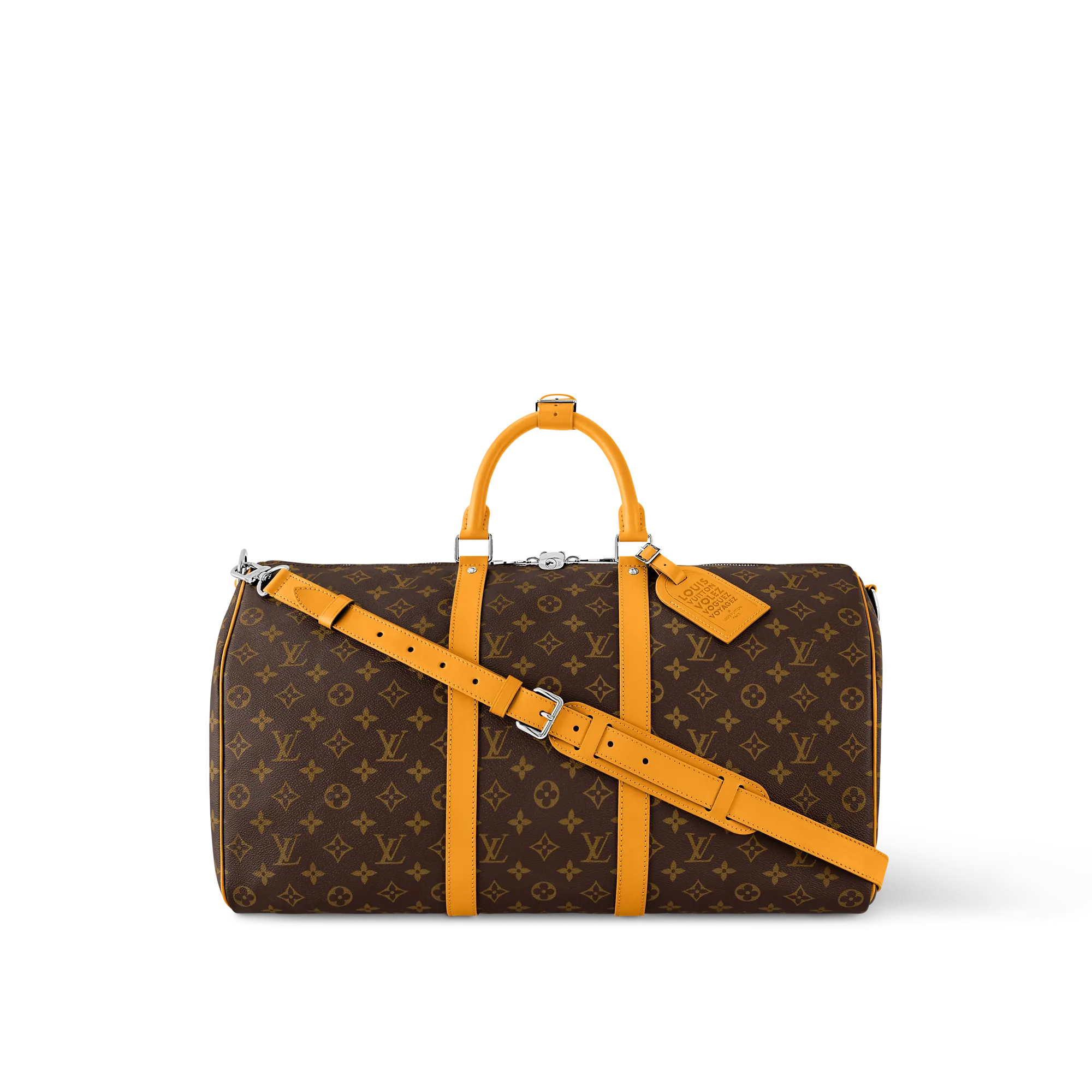 Louis Vuitton Keepall Bandoulière 50 Monogram Macassar Canvas - Men - Travel M12634 Safran Yellow