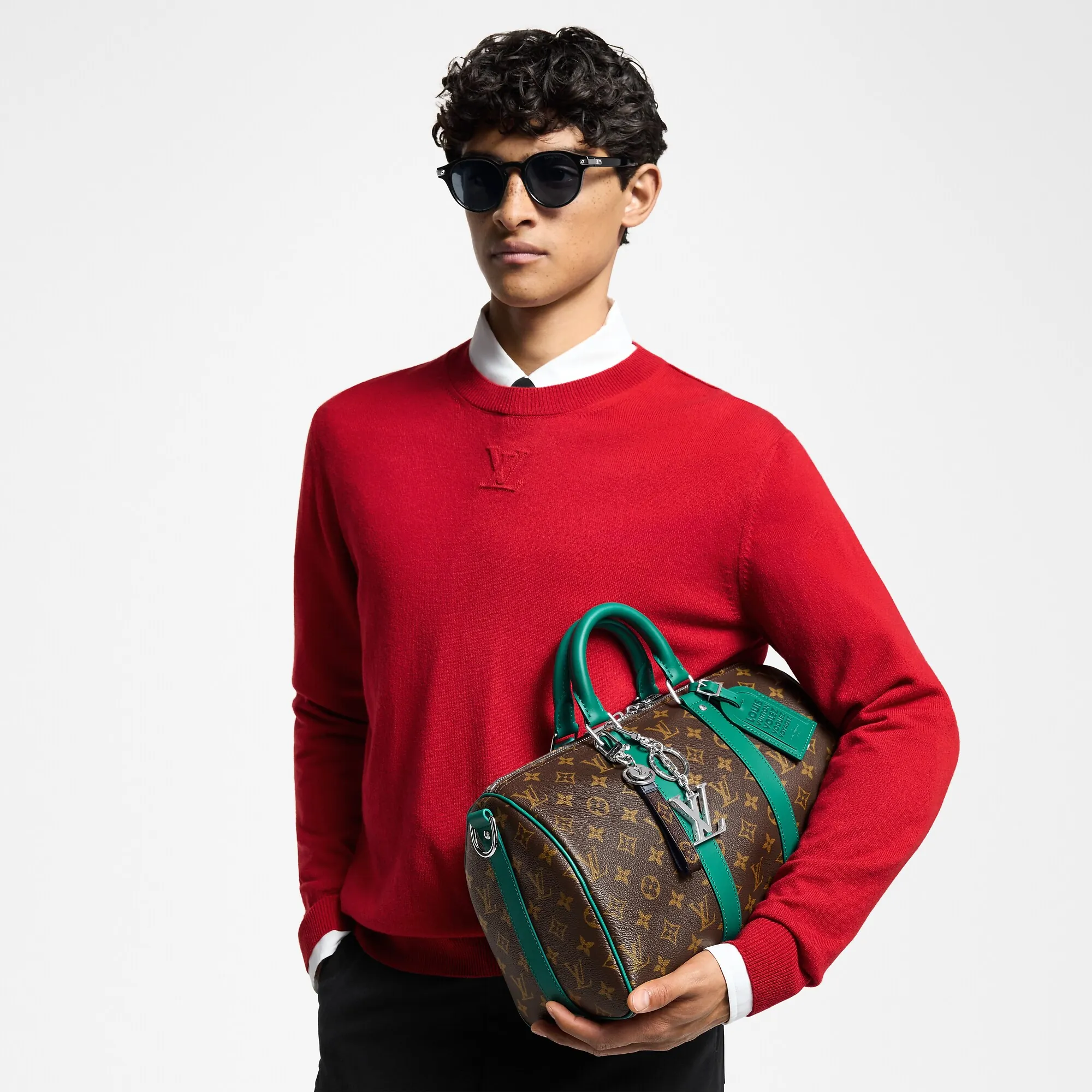 Louis Vuitton Keepall Bandoulière 35 Monogram Macassar Canvas - Men - Travel M12765 Borneo Green